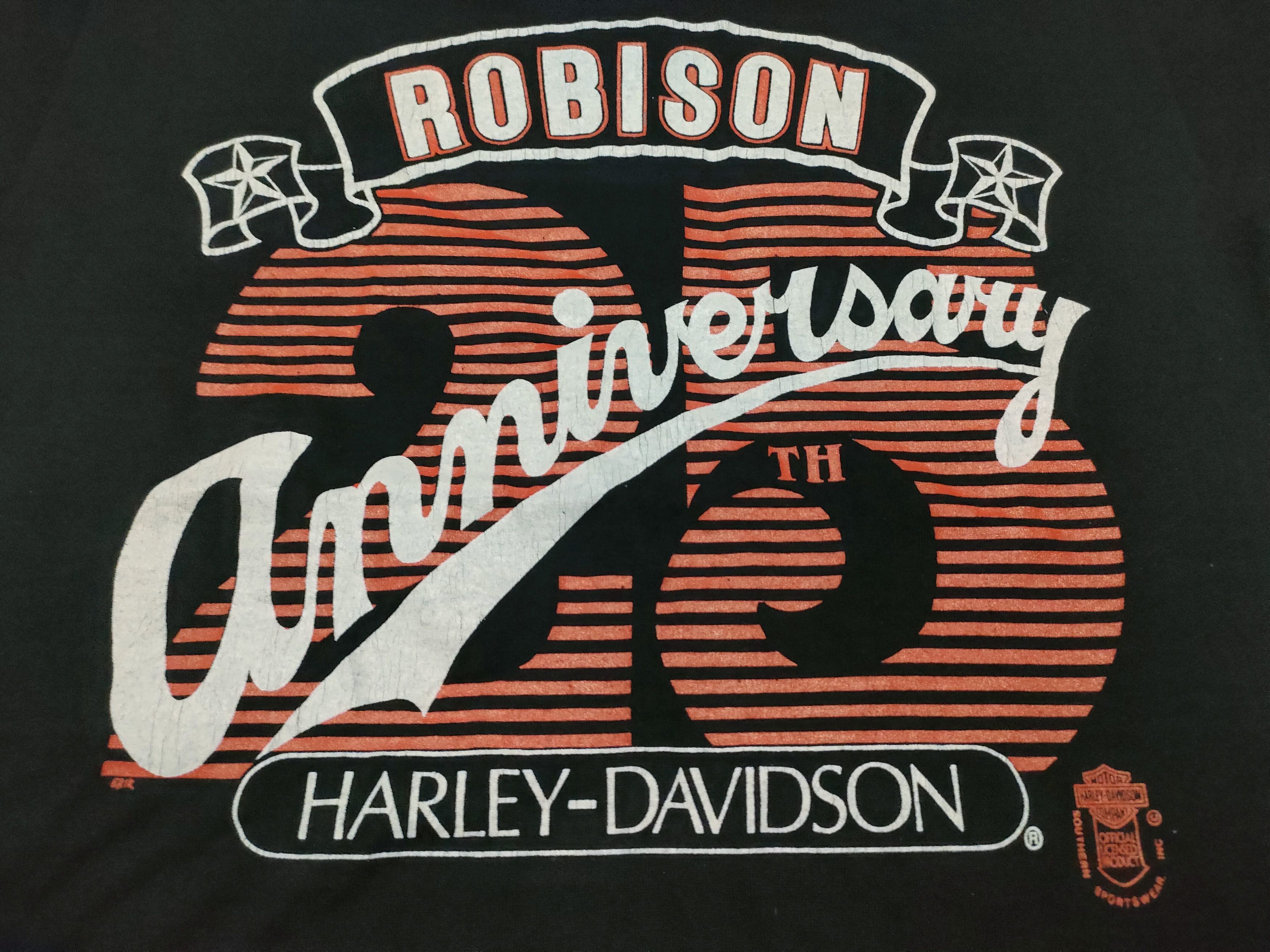 Harley Davidson × Vintage Vintage Harley Davidson Robinson Bike Week 3D Emblem T-Shirt Size US M / EU 48-50 / 2 - 6 Thumbnail