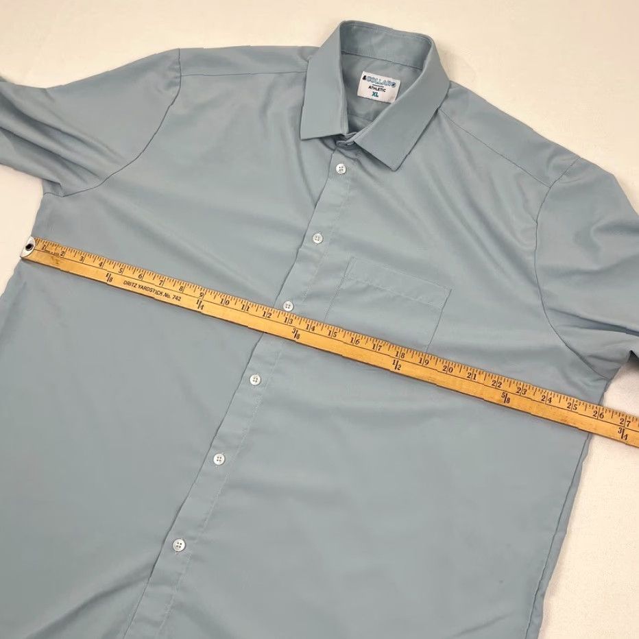 Vintage &Collar Shirt Mens XL Athletic Fit Blue Performance Stretch Button Up Casual Size US XL / EU 56 / 4 - 5 Thumbnail