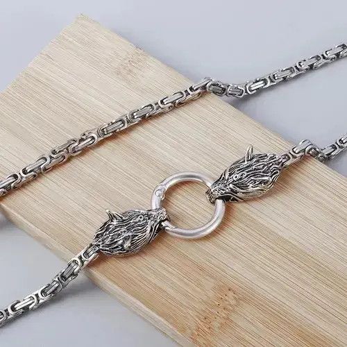 Other Retro Wolf Head Chain Necklace Size ONE SIZE - 3 Thumbnail