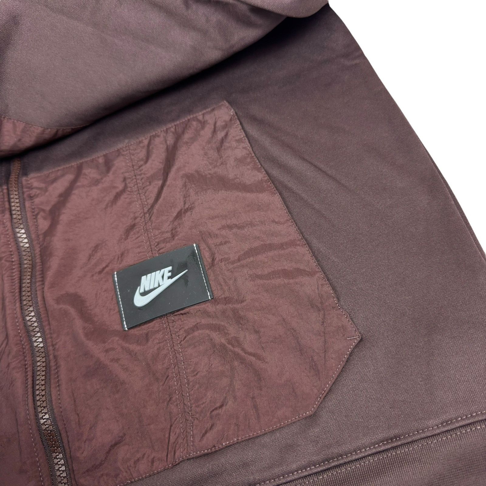 Nike Nike Dri-Fit Men Solo Swoosh Burgundy Full Zip Jacket Medium Size US M / EU 48-50 / 2 - 5 Thumbnail