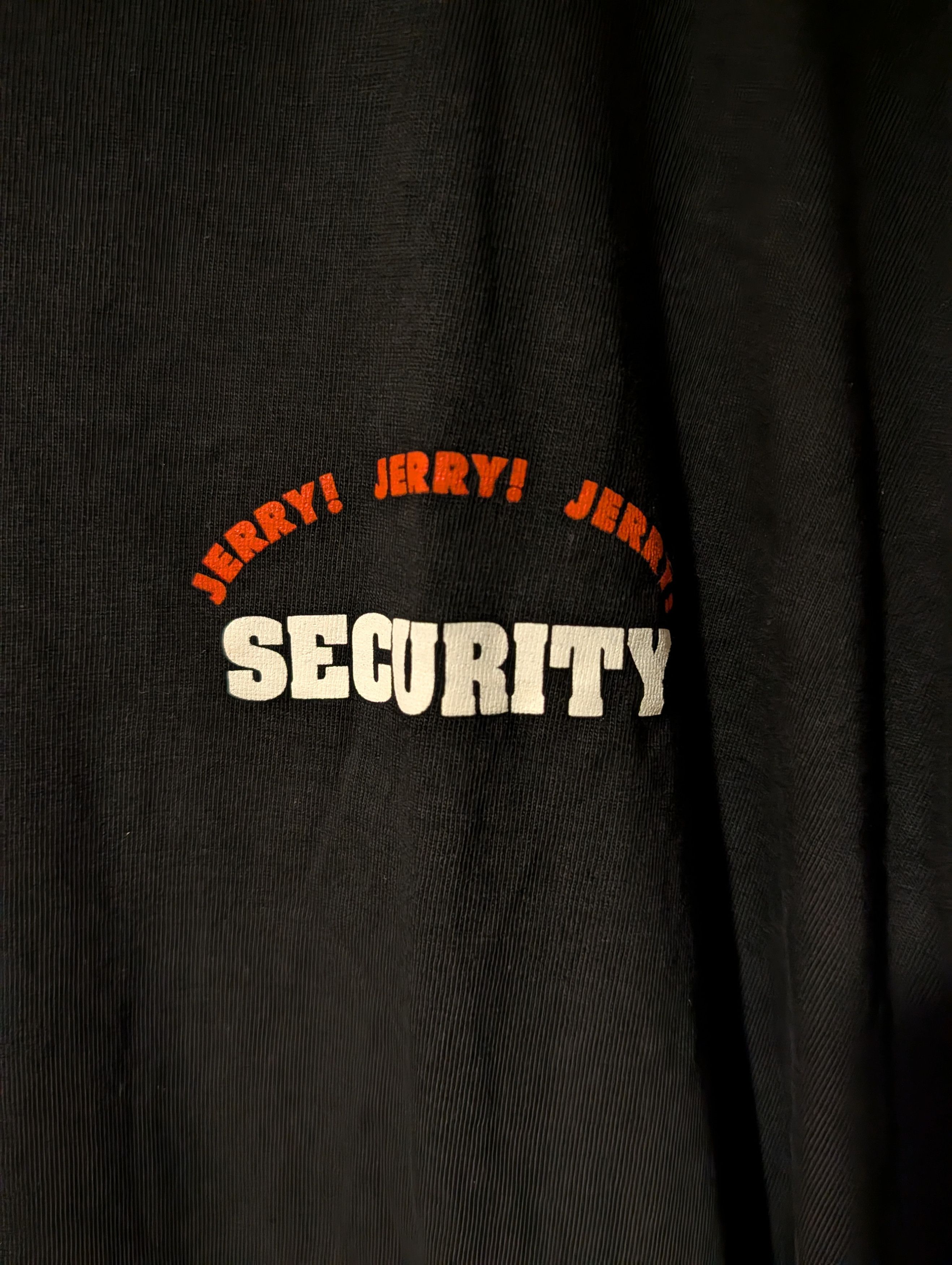 All Sport Vintage 90s Jerry Springer Show Too Hot Security T-Shirt Size US XL / EU 56 / 4 - 5 Thumbnail