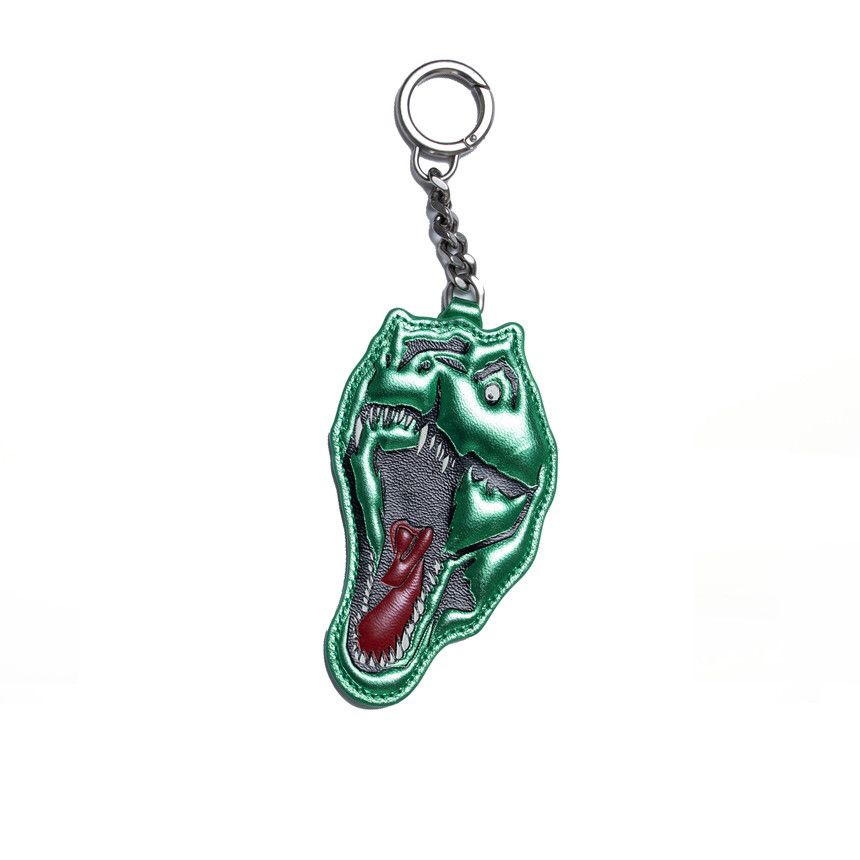 Saint Laurent Paris Saint Laurent, Dino key ring in green Size ONE SIZE - 1 Thumbnail