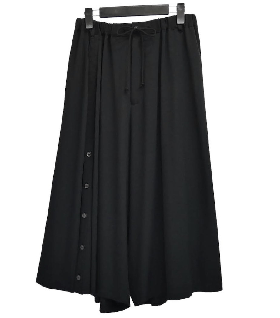 Yohji Yamamoto B Yohji Yamamoto - Front/Back Buttons slit Wide Pants Size US 30 / EU 46 - 1 Thumbnail