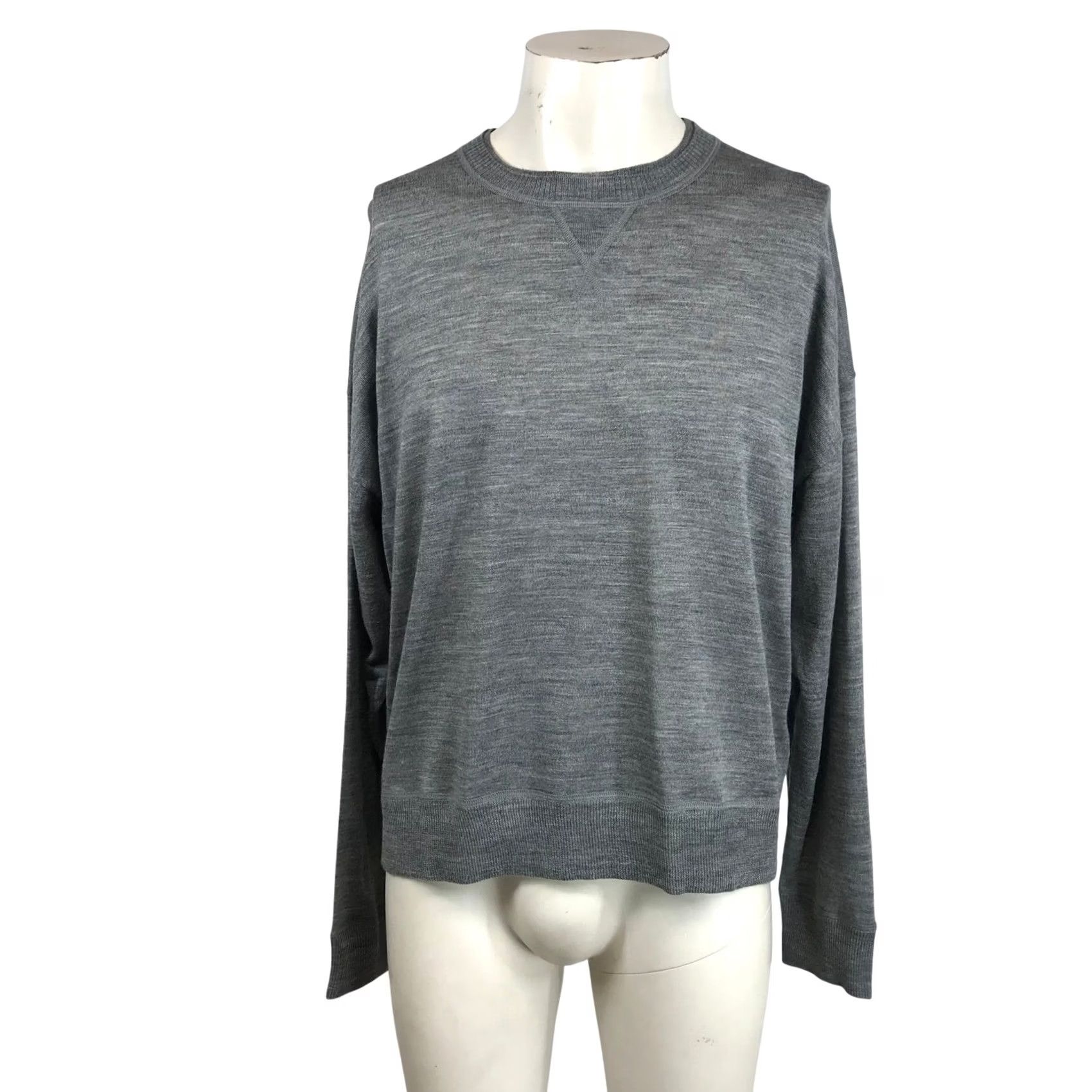 J.Crew J.Crew Mens XL Merino Wool Crewneck Sweater Heather Grey Fine Knit Pullover Size US XL / EU 56 / 4 - 2 Thumbnail