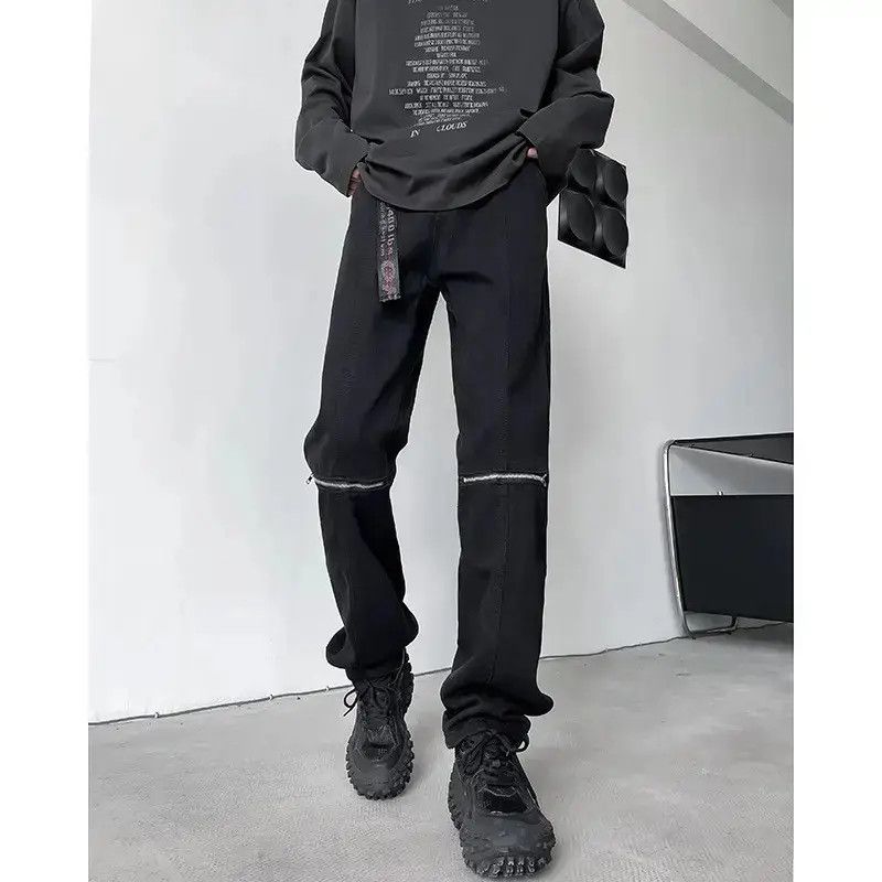 Japanese Brand Retro loose straight leg micro flared jeans Size US 30 / EU 46 - 3 Thumbnail