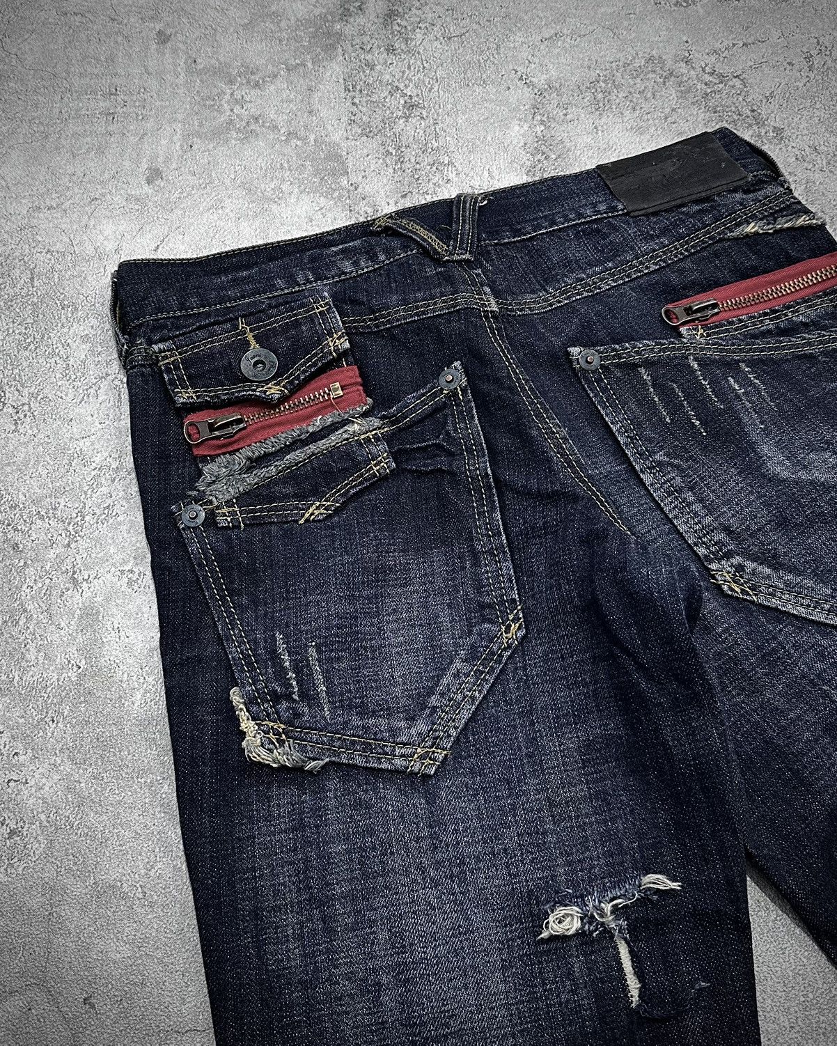 Japanese Brand 00's Russ-k Distressed Flare Jeans Lgb Acne Studios Style Size US 30 / EU 46 - 9 Thumbnail