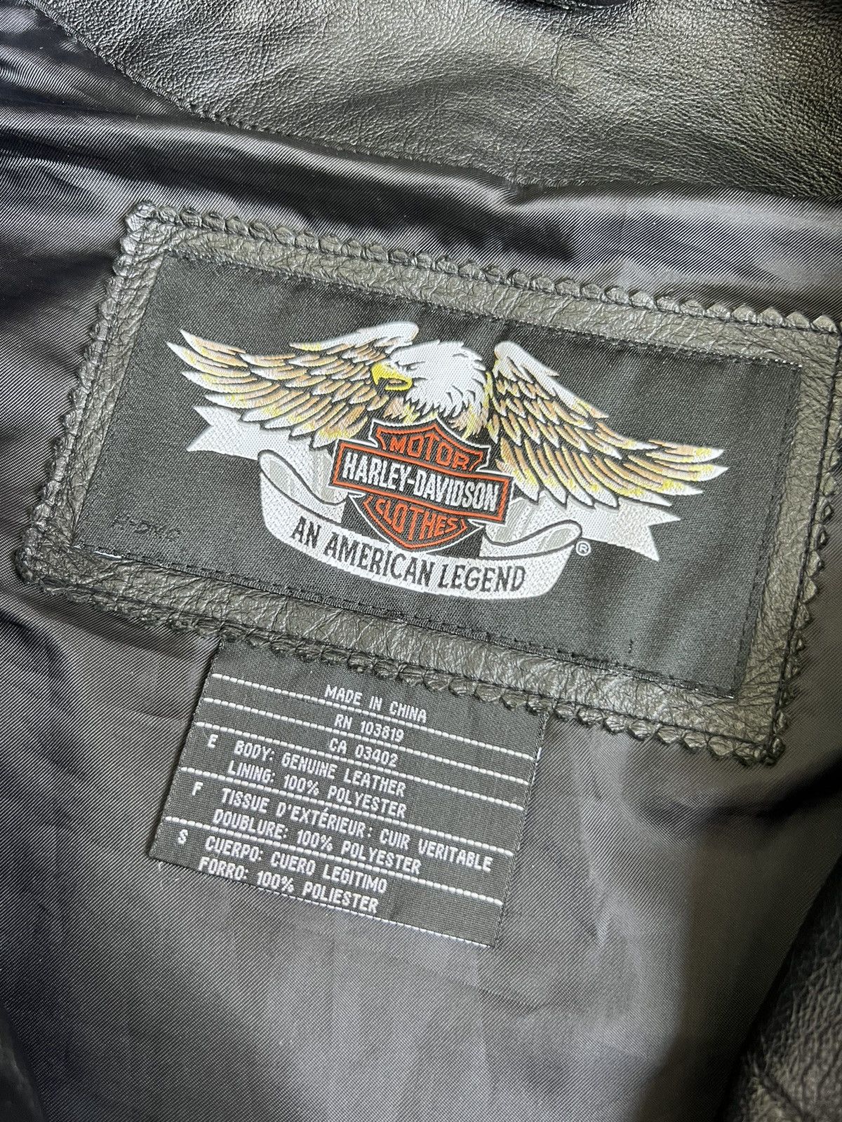 Harley Davidson × Vintage Vintage Harley Davidson Leather Jacket 2XL motorcycle Size US XXL / EU 58 / 5 - 14 Thumbnail