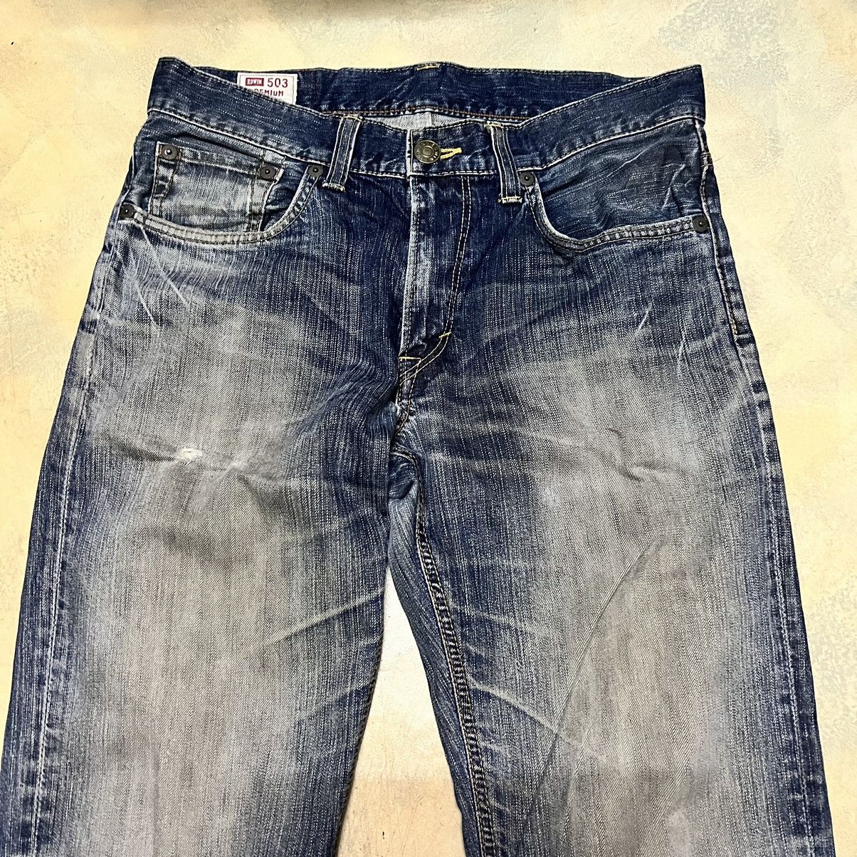 Edwin × Japanese Brand Edwin 503 Premium Made In Japan Distressed Denim Jeans Size US 33 - 3 Thumbnail