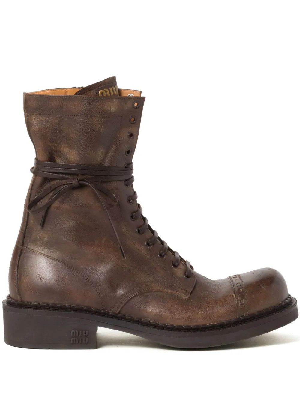 Miu Miu Leather Lace up combat boots (35mm) Size US 11 / IT 41 - 1 Thumbnail