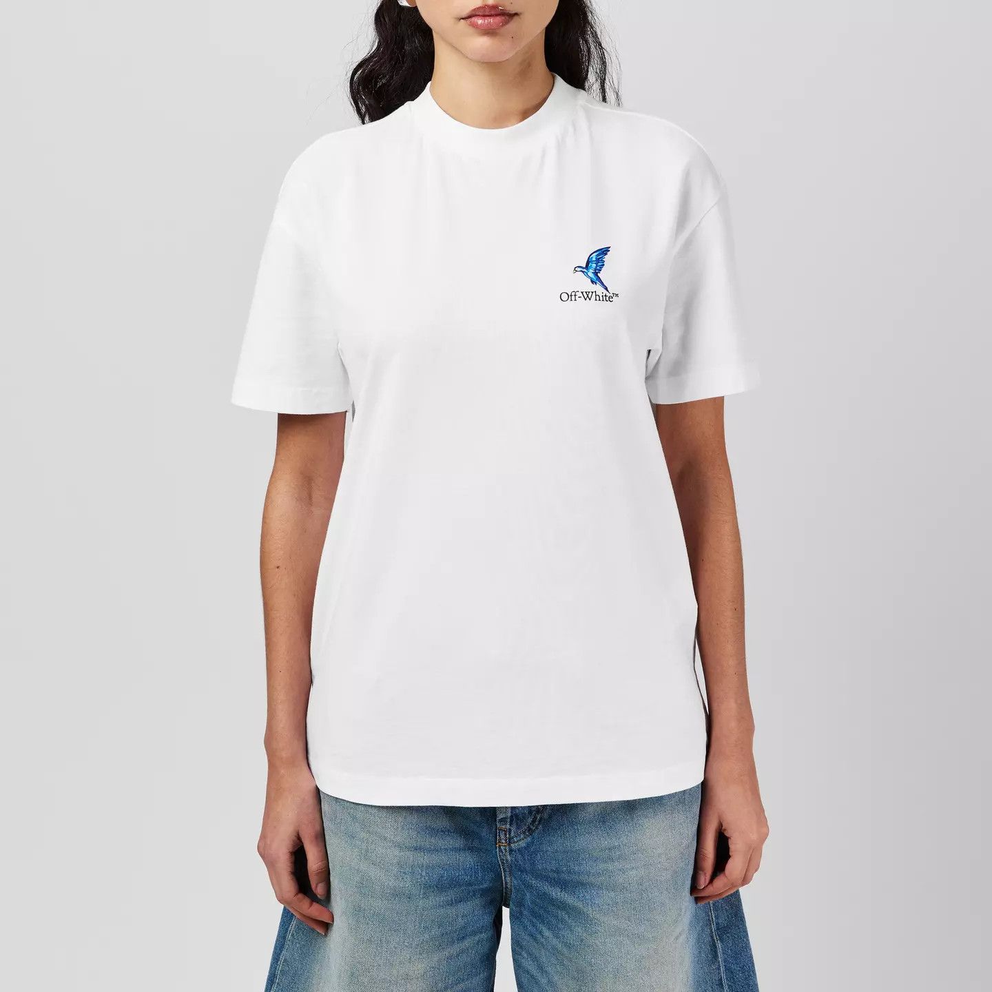 Off-White o1y1225 Crewneck T-Shirt in White Size XS / US 0-2 / IT 36-38 - 3 Thumbnail