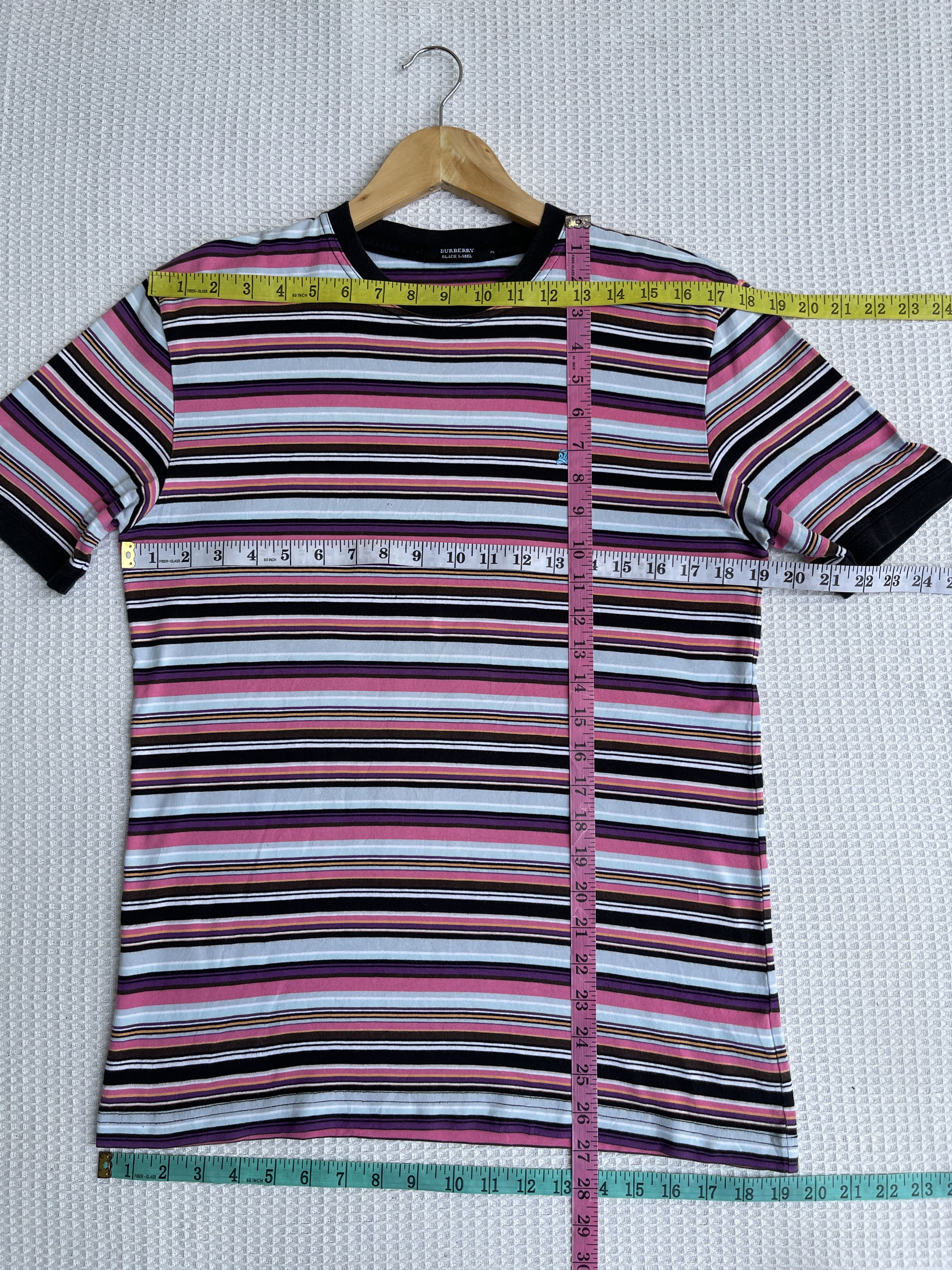 Burberry × OVER THE STRiPES × Vintage Last Drop🔥Rare‼️ Vintage Burberry Black Label Striped T Shirt Size US S / EU 44-46 / 1 - 9 Thumbnail