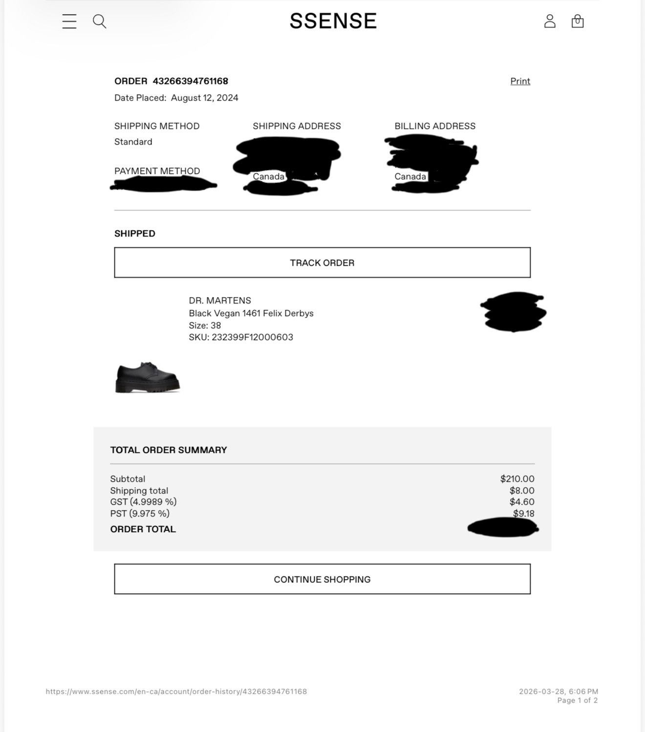 Dr. Martens DR. MARTENS black vegan 1461 felix derbys Size US 10.5 / IT 40.5 - 3 Thumbnail