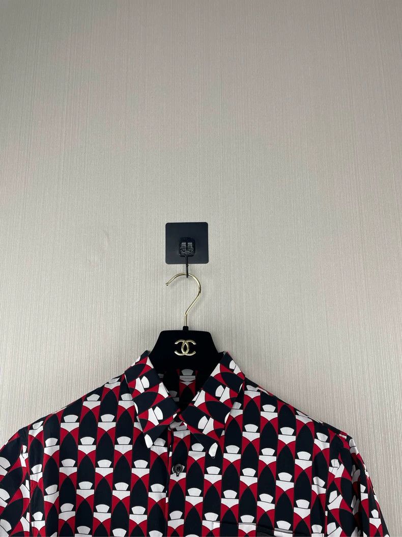 Prada Prada Size 38 Full-printed shirt with short sleeves 2503-Ne Size US XXS / EU 40 - 3 Thumbnail