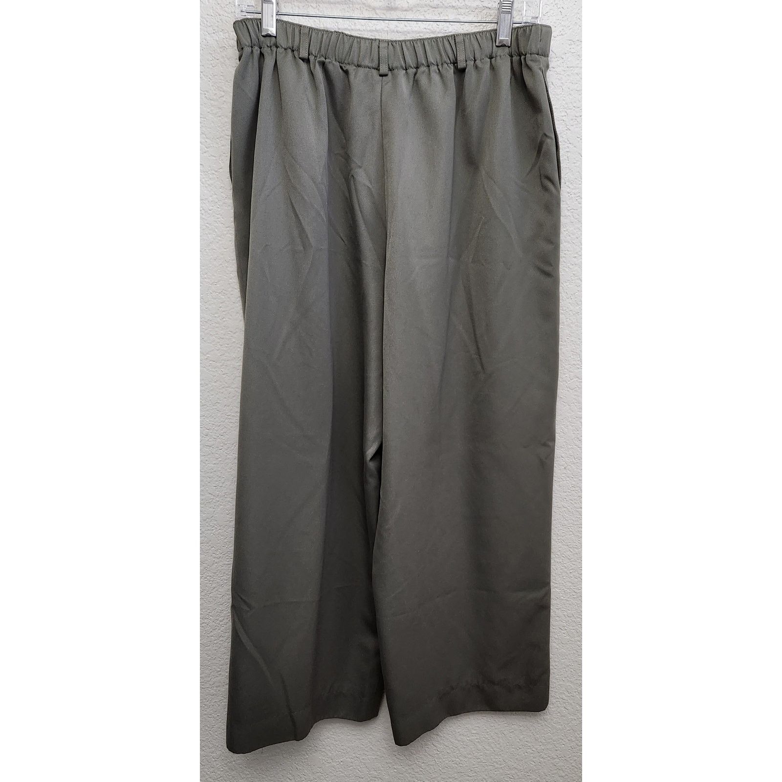 Other Leslie Fay Haberdashery Olive Green Pull On Dress Pants 14 Size 36" / US 14 / IT 50 - 3 Thumbnail