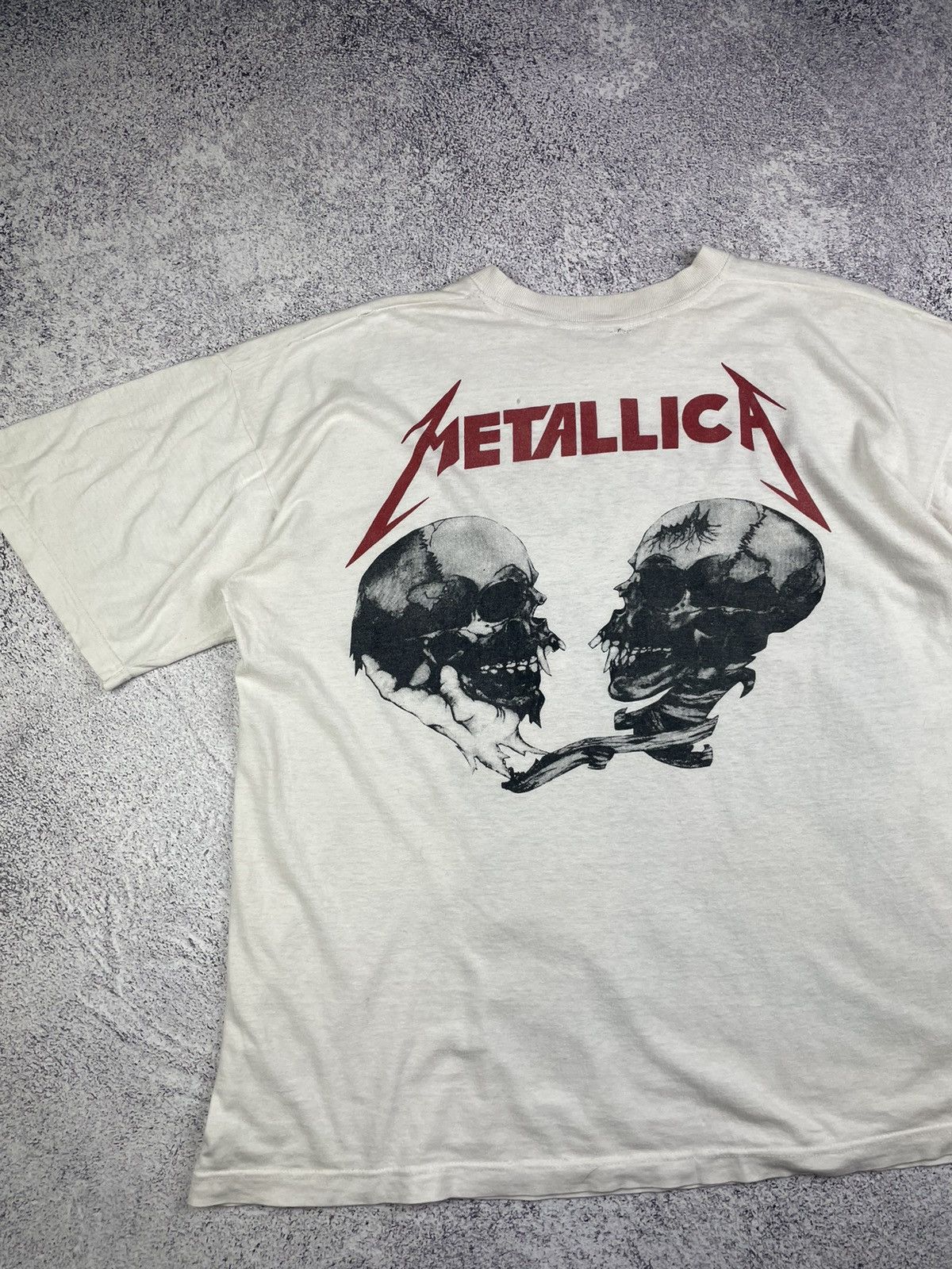 Metallica 90s Metallica Double-Sided Band Tee White Graphic Sz S-M Size US M / EU 48-50 / 2 - 11 Thumbnail