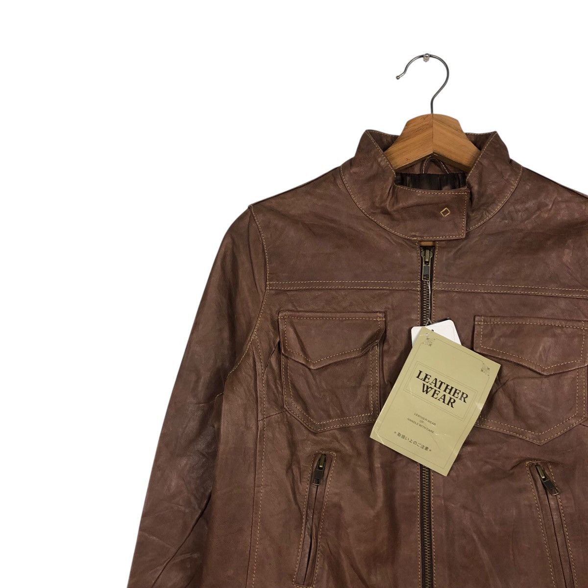 Japanese Brand 📌Vintage Leather Jacket Cropped Belle Maison Issey Miyake Size US M / EU 48-50 / 2 - 8 Thumbnail