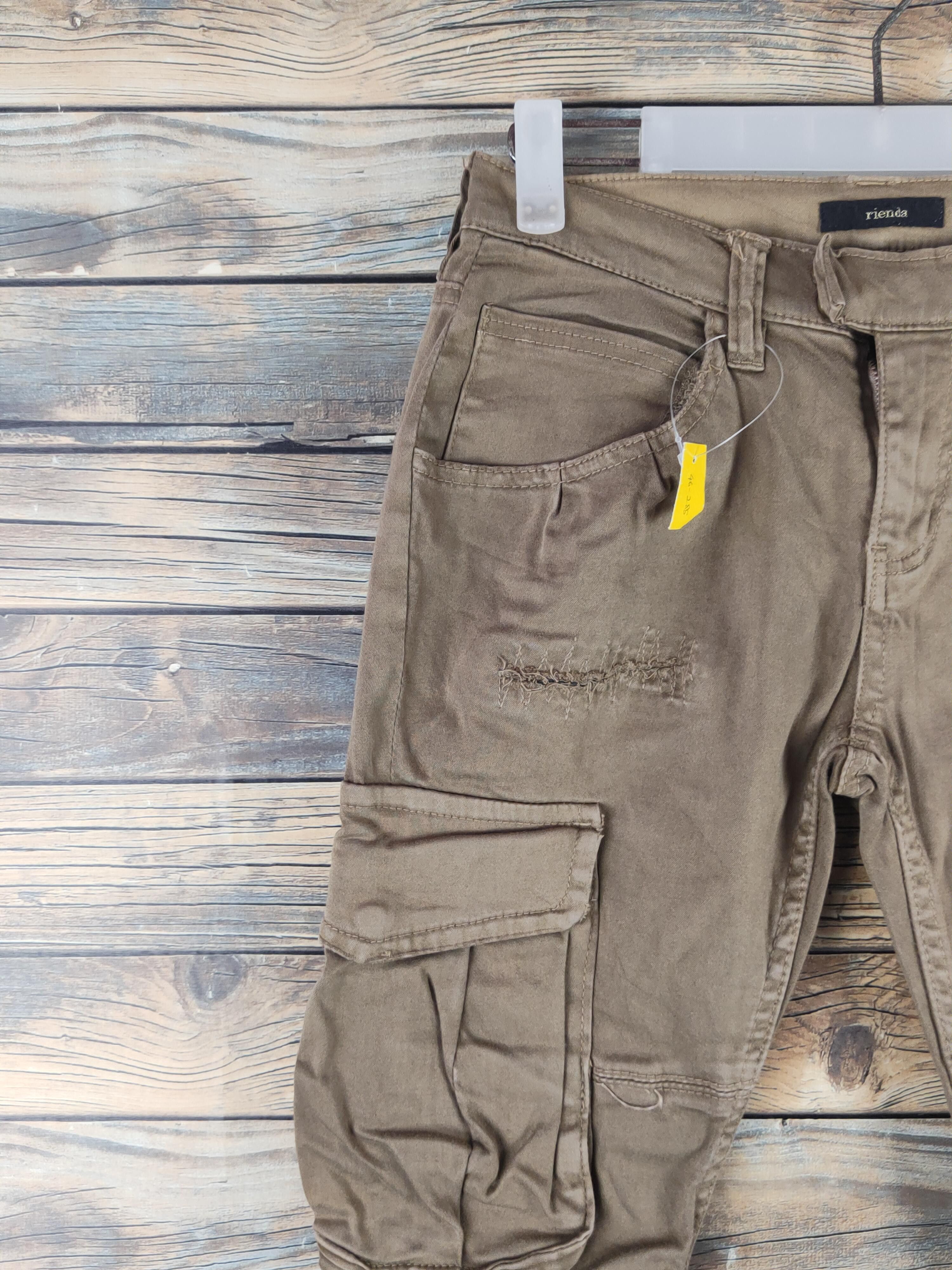 Japanese Brand DL Rienda Beige Multipocket Cargo Pants #46-285T Size 27" / US 4 / IT 40 - 3 Thumbnail