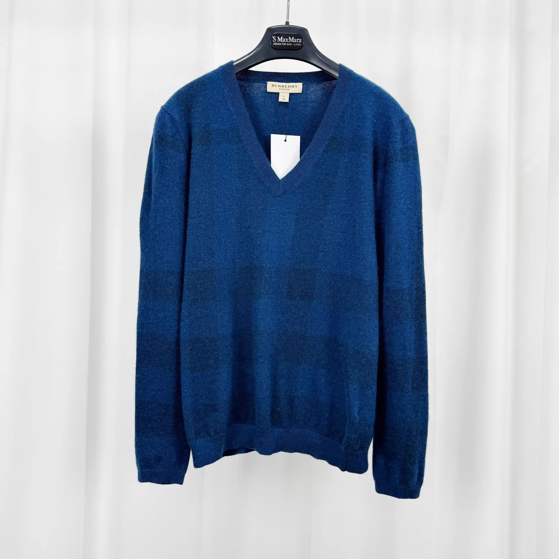 Burberry Burberry check cashmere knit sweater L 99 New Size L / US 10 / IT 46 - 1 Thumbnail