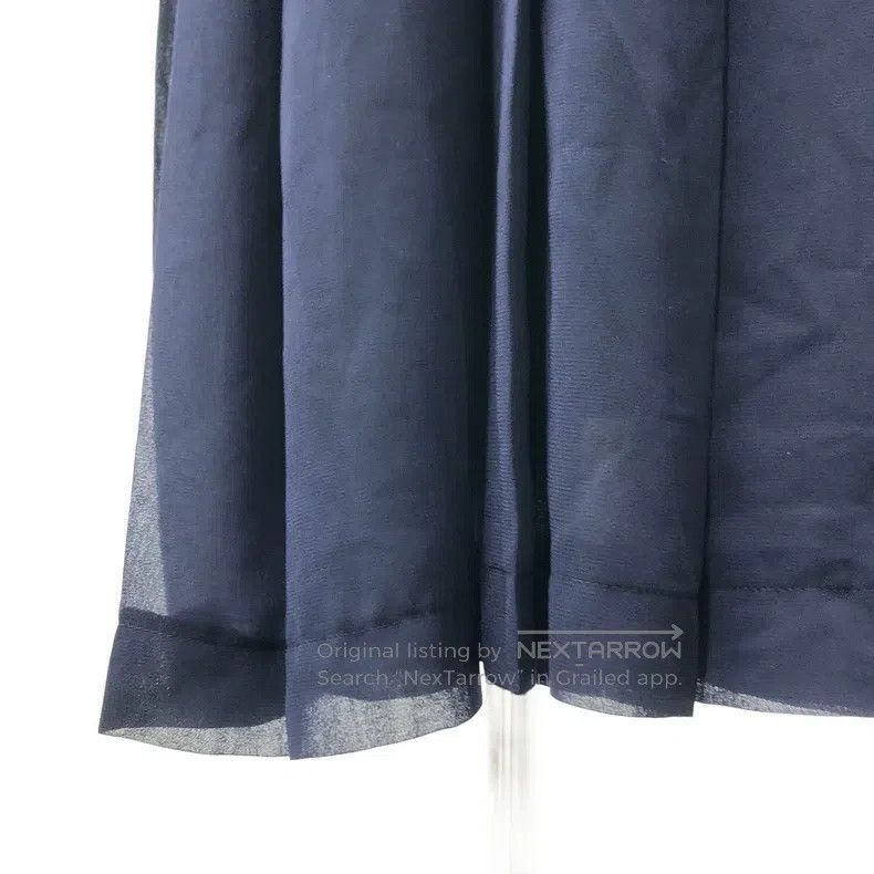 Comme des Garcons Comme Des Garcons Navy blue pleated chiffon halter long sk Size S / US 4 / IT 40 - 4 Thumbnail
