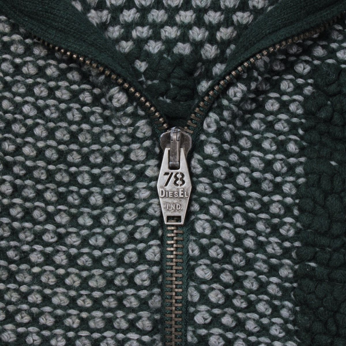 Diesel × Vintage Y2K DIESEL Vintage Cotton Knit Full Zip Big Logo Sweater Size M / US 6-8 / IT 42-44 - 10 Thumbnail