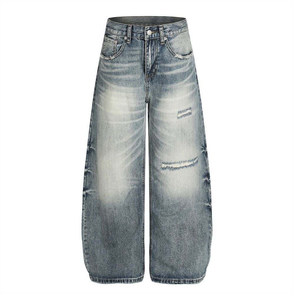 Jean Punk Retro Men's Distressed Ripped Washed Jeans Size US 32 / EU 48 - 1 Thumbnail