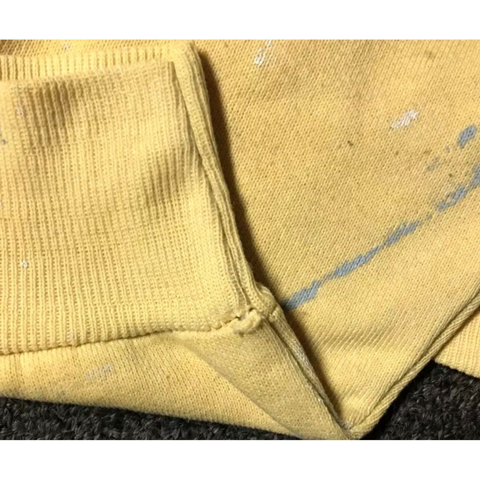 Quiksilver Vintage 80s Surf Thrashed Distress Sweatshirt XS Yellow - Striped - Quiksilver Size US XS / EU 42 / 0 - 7 Thumbnail