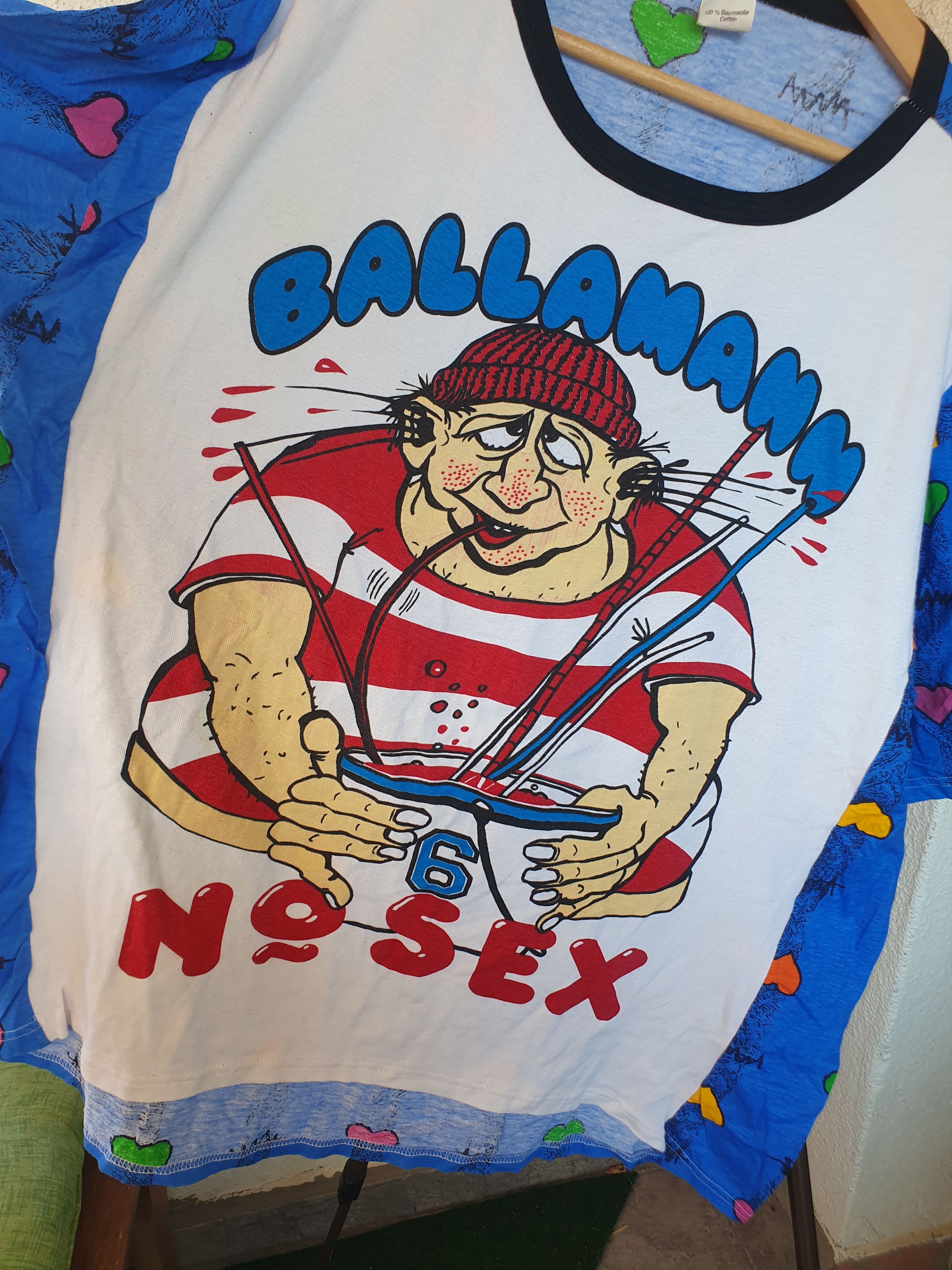 Vintage Ballamann No Sex Pop Art Vintage AOP t-shirt sz XXL Size US XXL / EU 58 / 5 - 6 Thumbnail