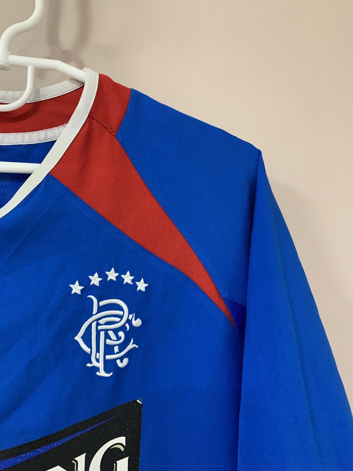 Diadora Rangers Glasgow Home Football Shirt Diadora Soccer Jersey #5 Size US M / EU 48-50 / 2 - 11 Thumbnail