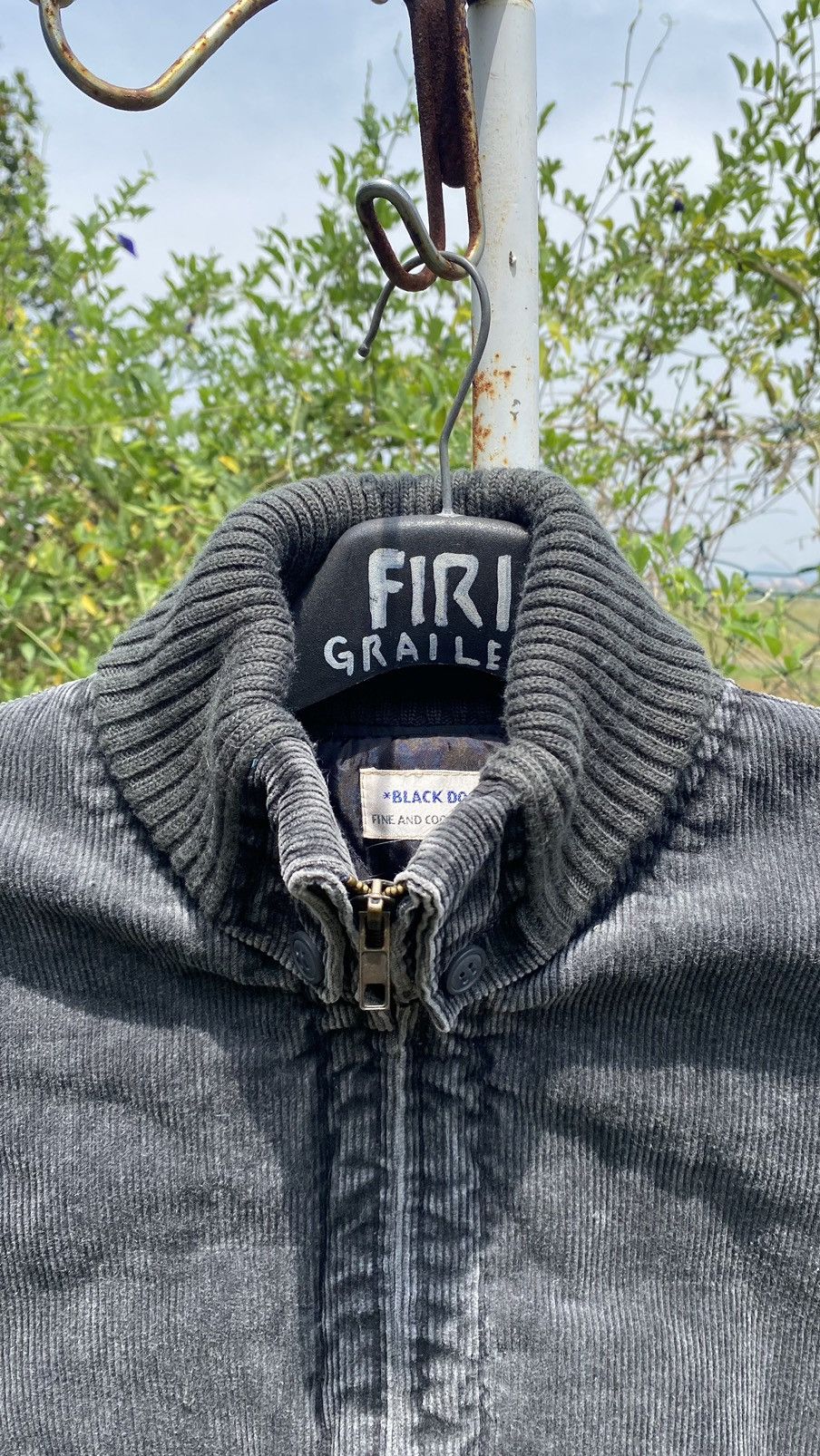 Vintage Black Dog Corduroy Pigment Dyeing Jacket Size US L / EU 52-54 / 3 - 2 Thumbnail