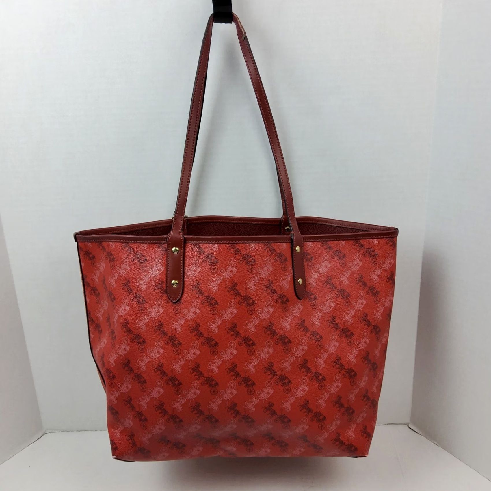 Coach Coach Horse Tote Shoulder Handbag Purse Reversible F82135 Women Multicolor Tote Size ONE SIZE - 6 Thumbnail