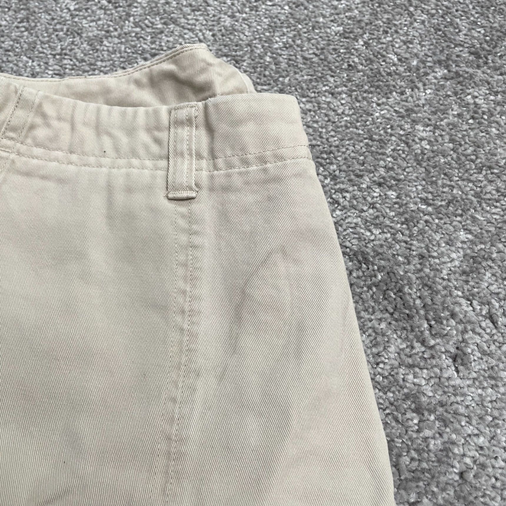 Vintage Halogen Pants Womens 8 Beige Mid Rise Straight Leg Cotton Cropped Casual Distinctive Pockets Tailored Size 30" / US 8 / IT 44 - 5 Thumbnail