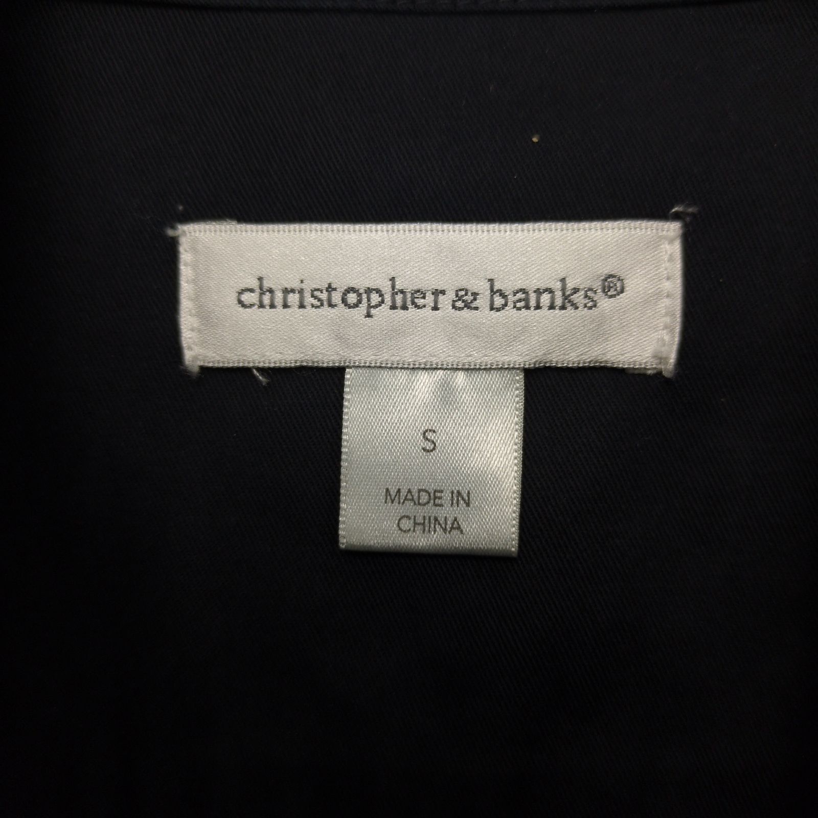 Other Christopher & Banks Women's S Pewter Button Black Shirt Size S / US 4 / IT 40 - 6 Thumbnail