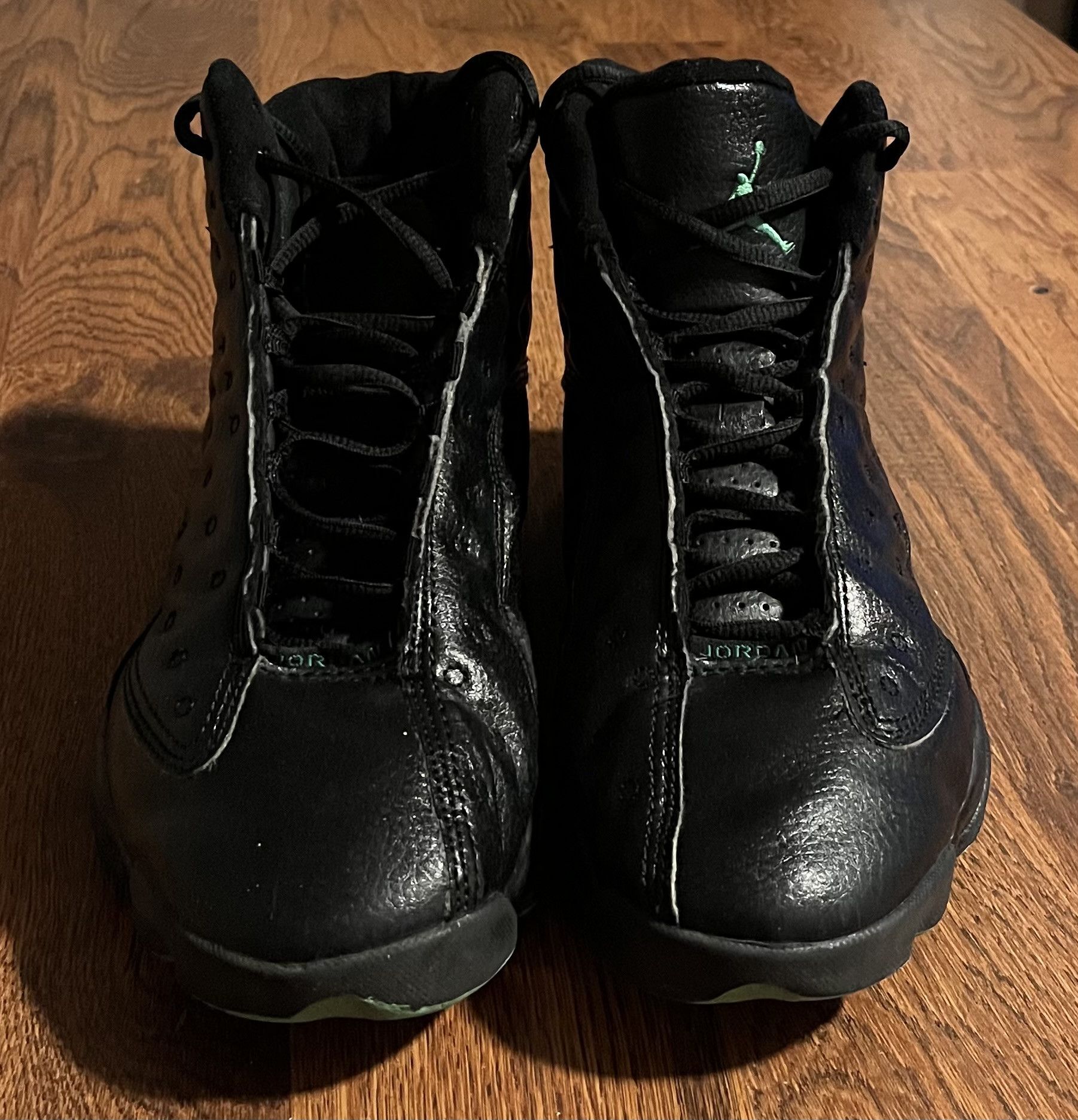Jordan Brand Jordan 13 Retro Altitude 2017 Black Green Sneakers Size US 10 / EU 43 - 4 Thumbnail