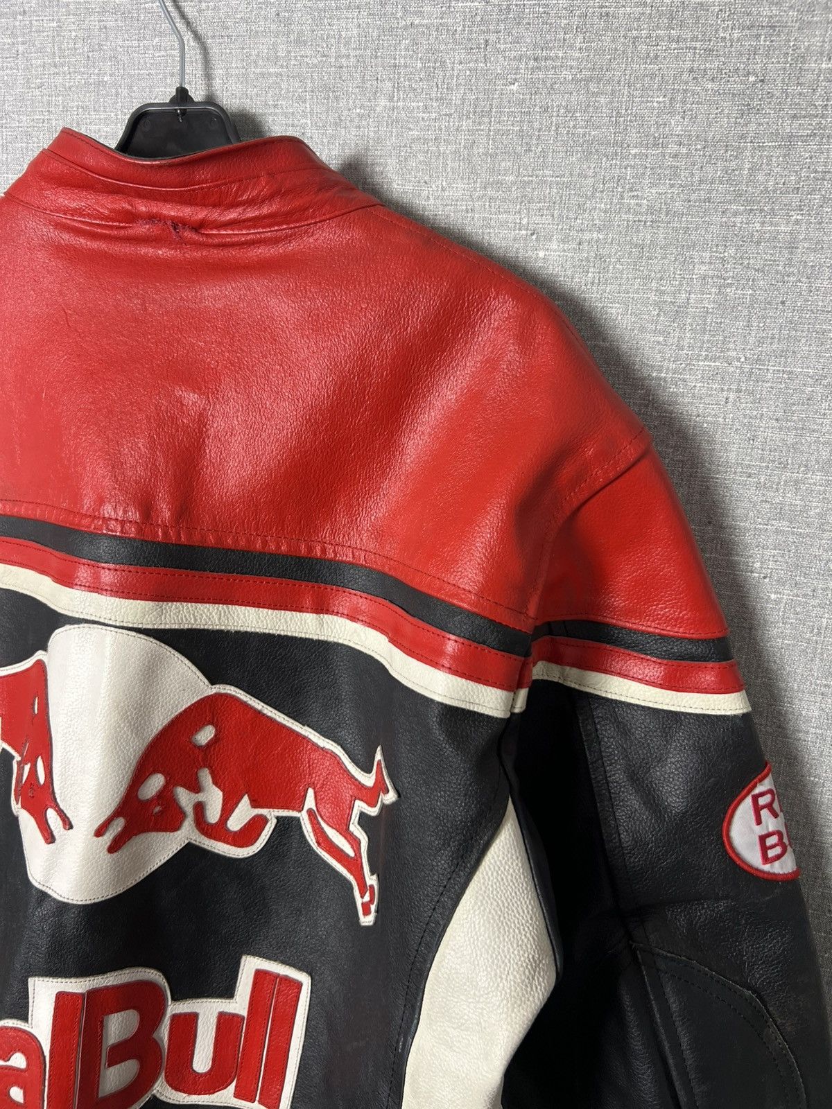 Genuine Leather × Red Bull × Vintage REAL BULL Racing Leather Jacket Biker Alpinestars Michelin Size US L / EU 52-54 / 3 - 19 Thumbnail