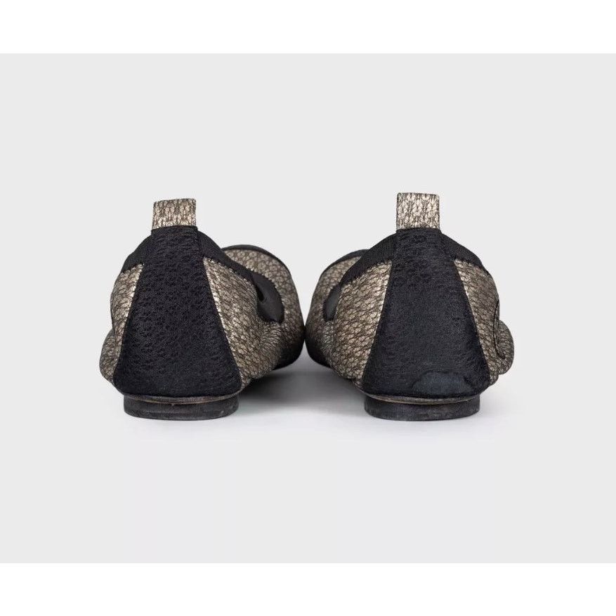 Chanel Chanel Quilted Gold Leather Ballerina Flats - Size 39.5 Size US 9.5 / IT 39.5 - 4 Thumbnail