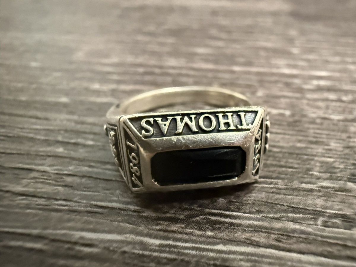 Thomas Sabo Thomas Sabo Sterling Silver Signet Ring–Black Onyx – Size 54 Size ONE SIZE - 1 Thumbnail