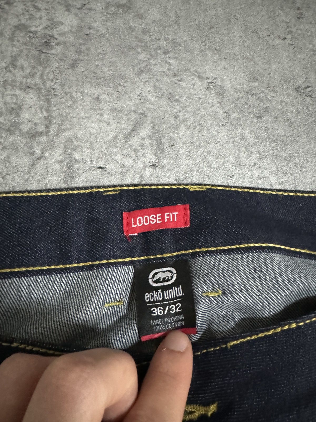 Ecko Unltd. × Japanese Brand × Rap Tees Ecko Unltd. by Marc Ecko Vintage Baggy Jeans Denim Logo Rap Size US 36 / EU 52 - 7 Thumbnail