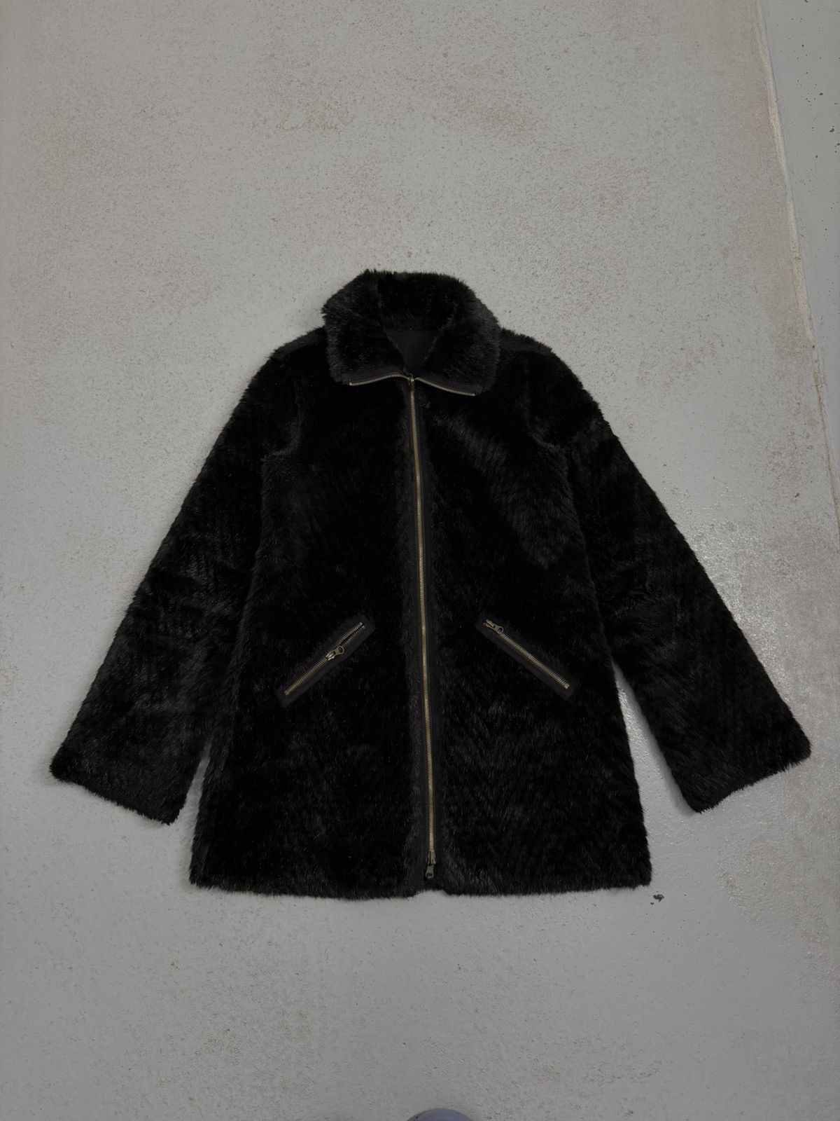 Armani Armani Jeans Fur /Suede Reversible Coat Size L / US 10 / IT 46 - 3 Thumbnail