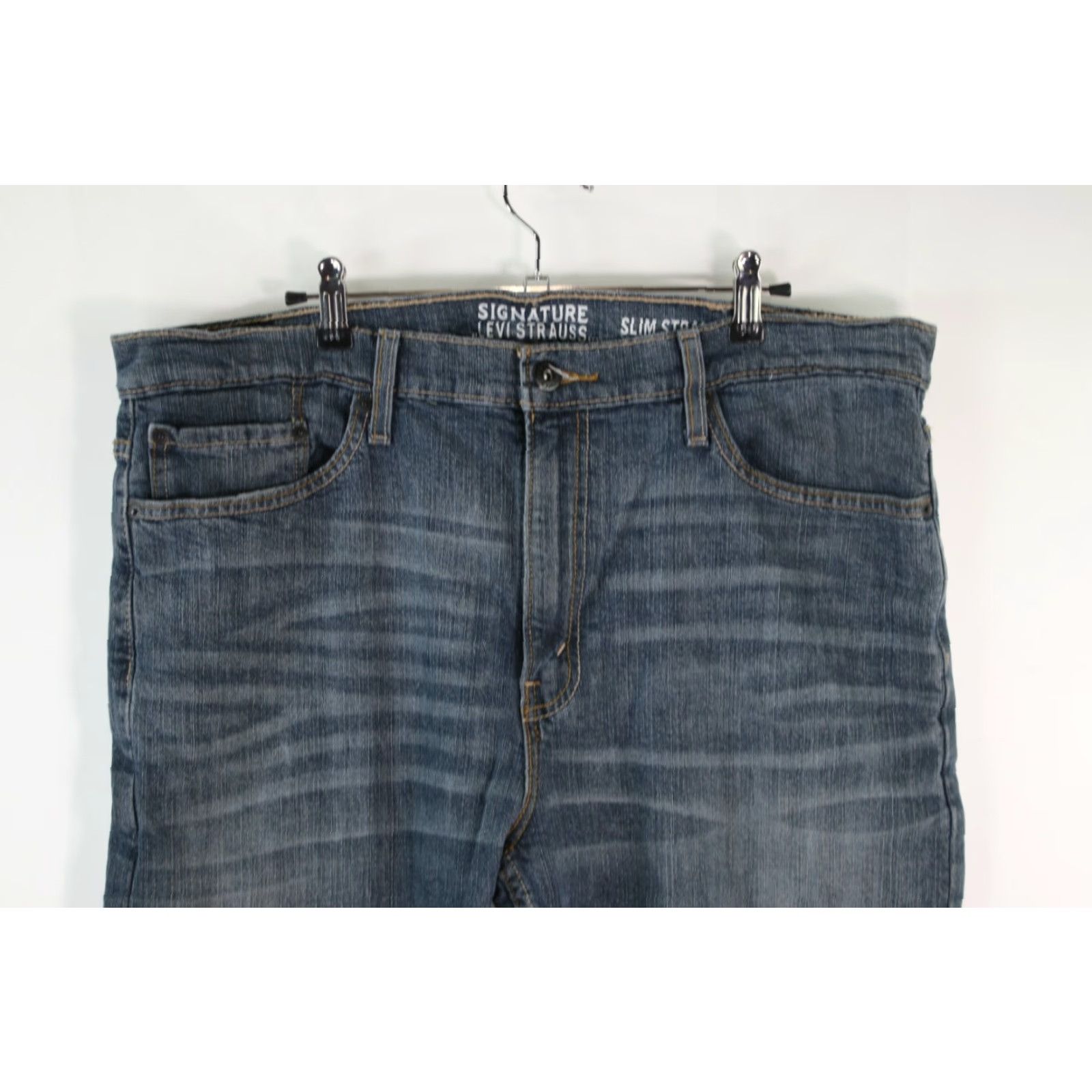 Levi's Levi's Men's Slim Fit Straight Leg Blue Denim Jeans 38X30 Size US 38 / EU 54 - 5 Thumbnail