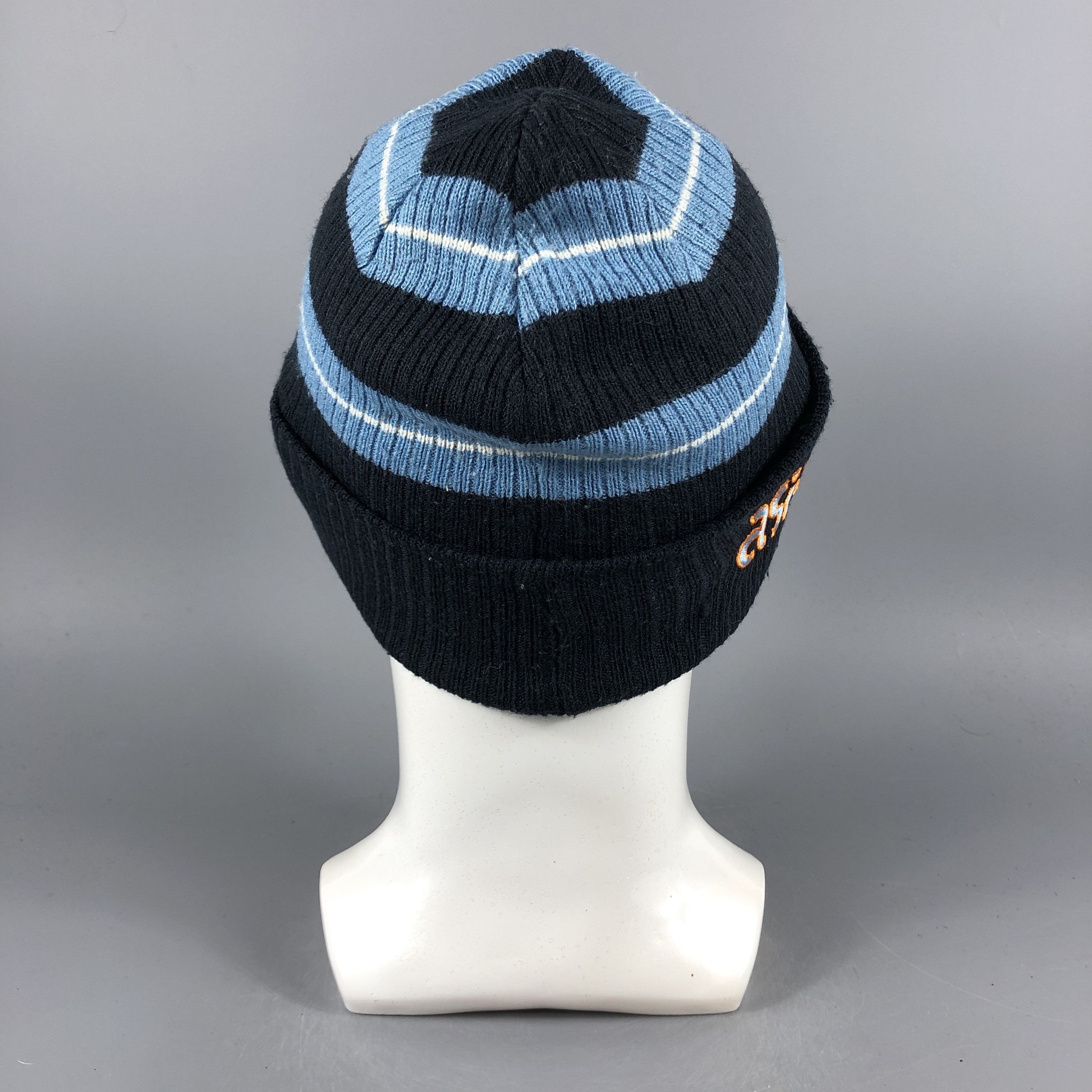 Asics × Vintage Asics Stripe Beanie Snow Hat Snow Cap -D1050 Size ONE SIZE - 3 Thumbnail