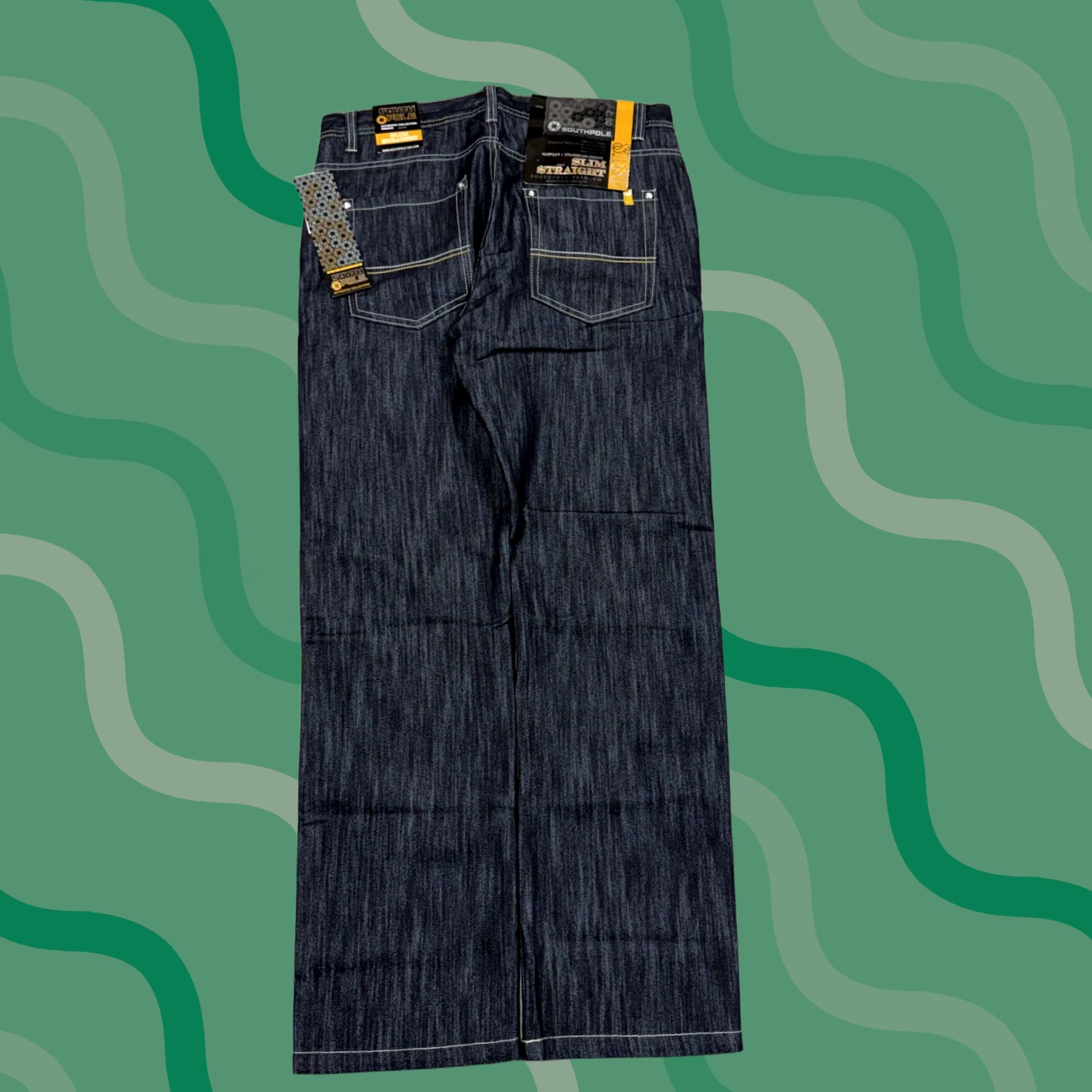 Southpole Southpole Jeans Mens 36x34 Blue Rinse Indigo Slim Straight Denim Pants Size US 36 / EU 52 - 1 Thumbnail