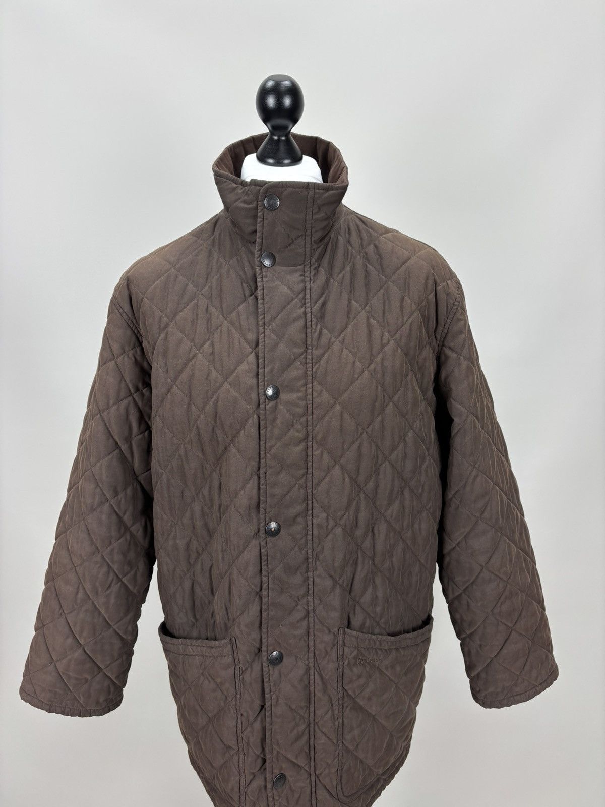 Barbour Mens quilted jacket Barbour Hampton Size XL Color Brown Size US XL / EU 56 / 4 - 2 Thumbnail