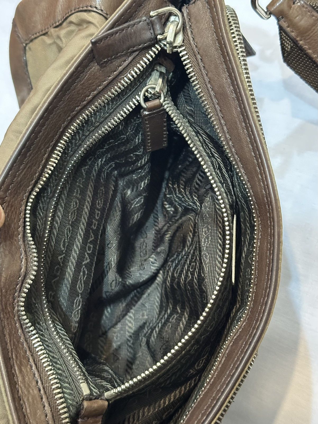 Prada Prada Tessuto and Leather Buckle Flap Shoulder Bag. Size ONE SIZE - 15 Thumbnail