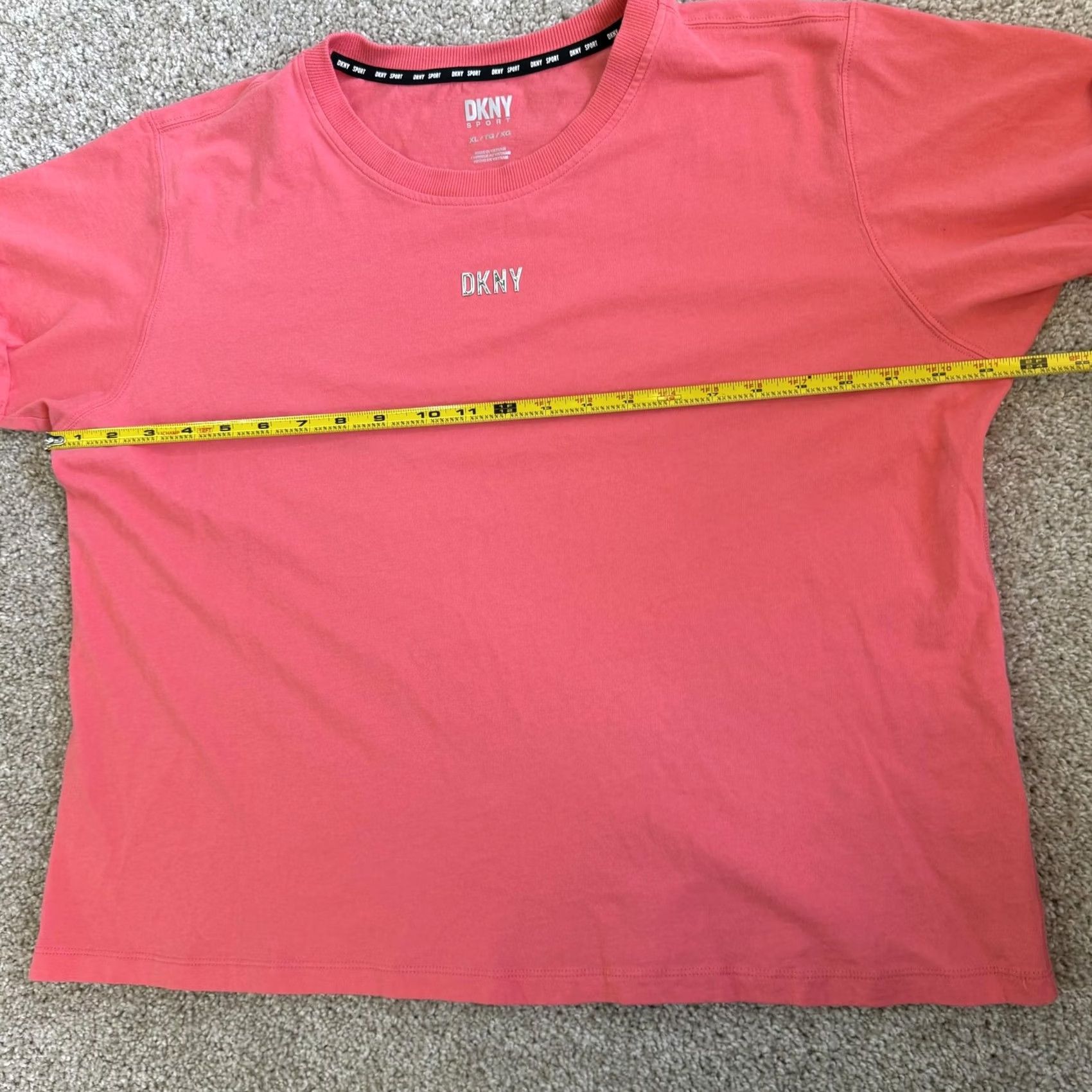 DKNY DKNY Sport Shirt Womens XL Pink Cotton Relaxed Fit Logo Tee Crewneck Size XL / US 12-14 / IT 48-50 - 7 Thumbnail