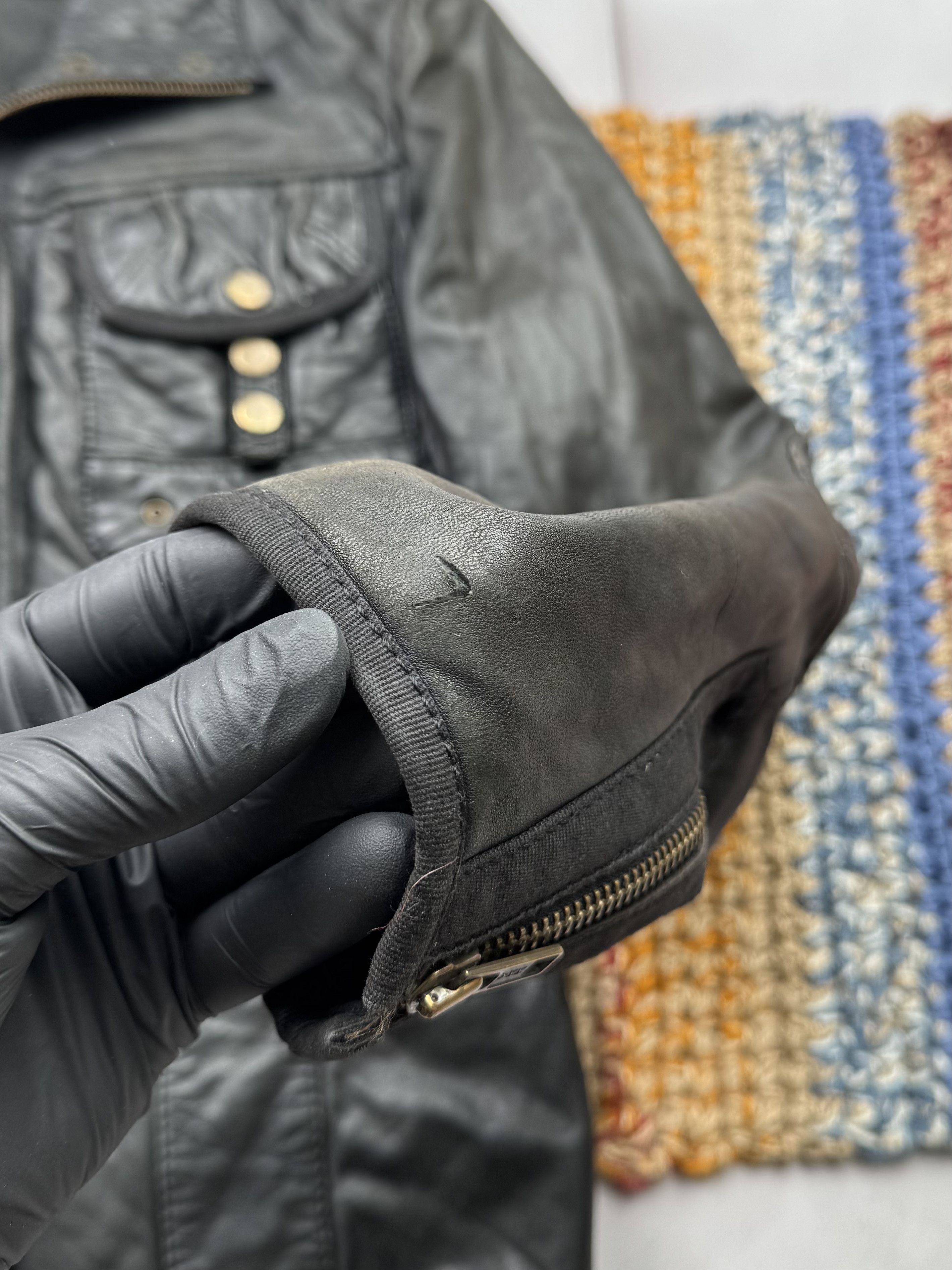 Vintage Vintage Cropped Leather Jacket Size S / US 4 / IT 40 - 4 Thumbnail