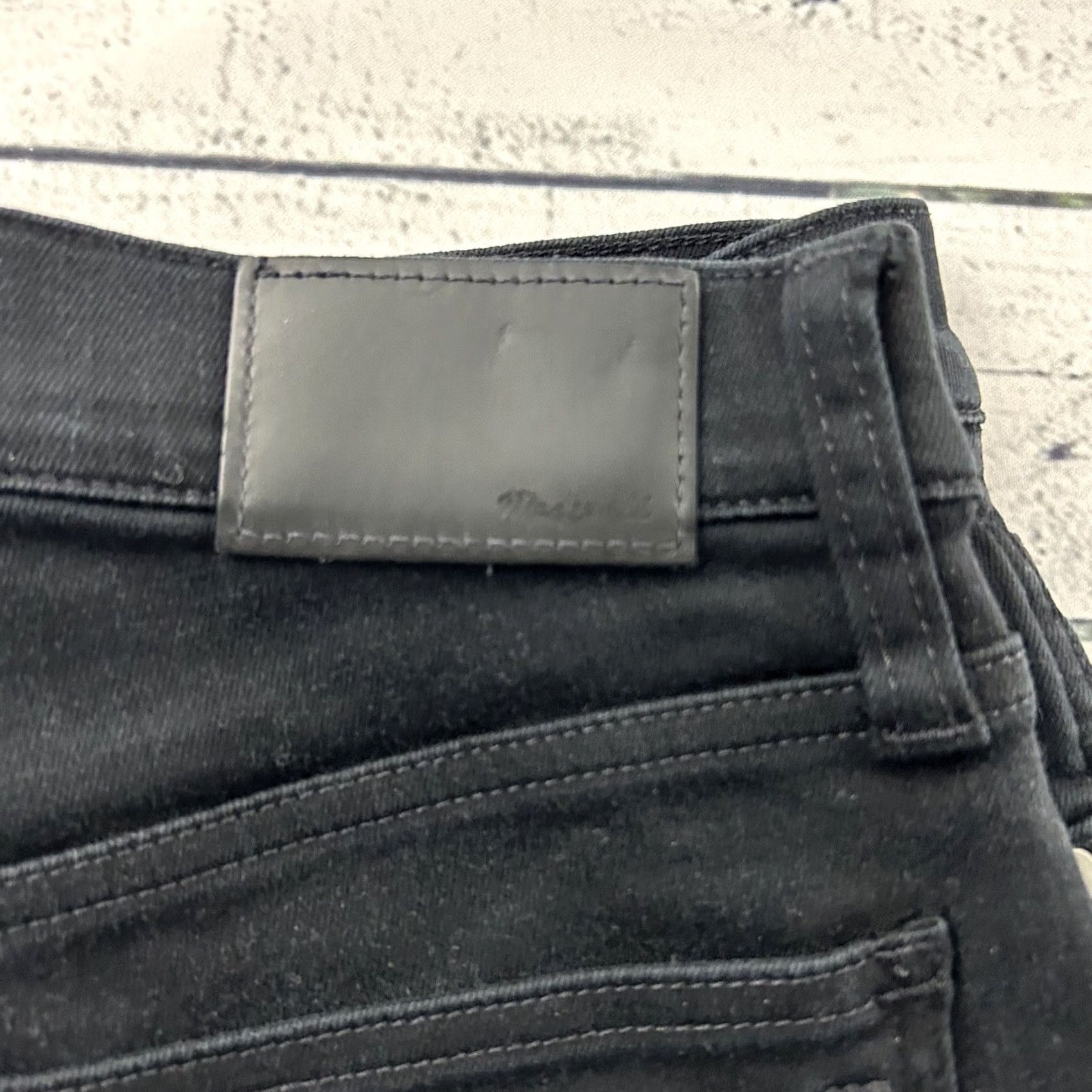 Madewell Madewell Jeans Women 29 Black Skinny Denim Stretch 10" High Rise Slim Button Capable N/A Size 29" - 2 Thumbnail