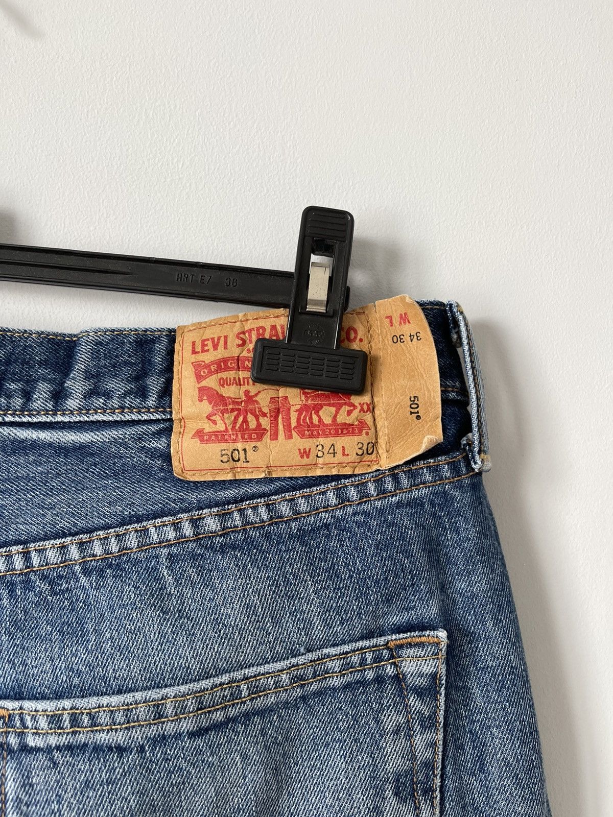 Levi's Levis 501 Patchwork Custom Faded Denim Jeans Size US 34 / EU 50 - 13 Thumbnail
