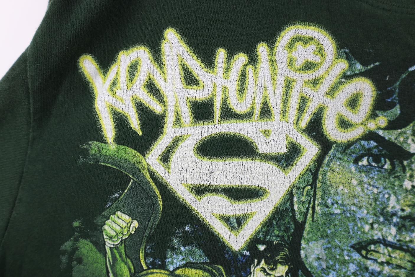 Vintage Vintage Y2K DC Comics Kryptonite Superman T-Shirt Green Size US L / EU 52-54 / 3 - 7 Thumbnail