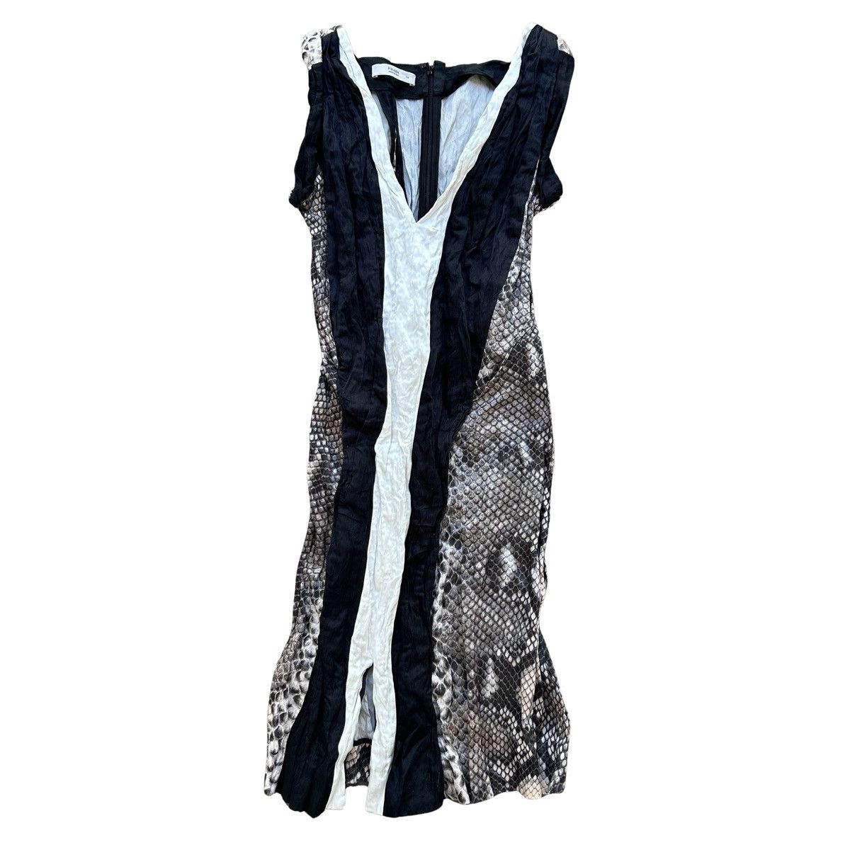 Prada Vintage Prada Snakeskin Print Wrinkled Dress Spring 2009 Size XS / US 0-2 / IT 36-38 - 1 Thumbnail