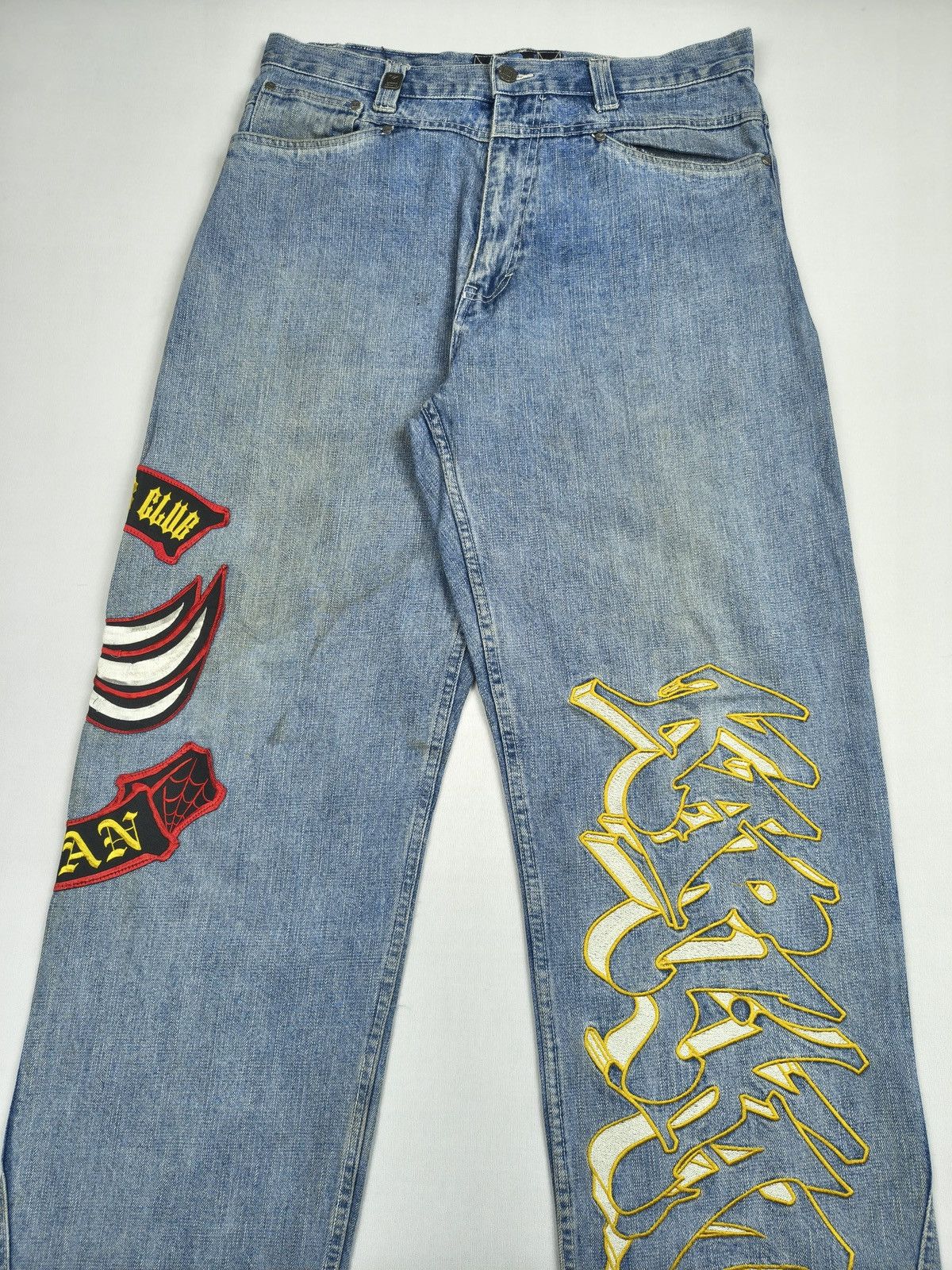 Karl Kani Karl Kani Rare Limited Edition Biker Patchwork Y2K Jean(067) Size US 34 / EU 50 - 4 Thumbnail